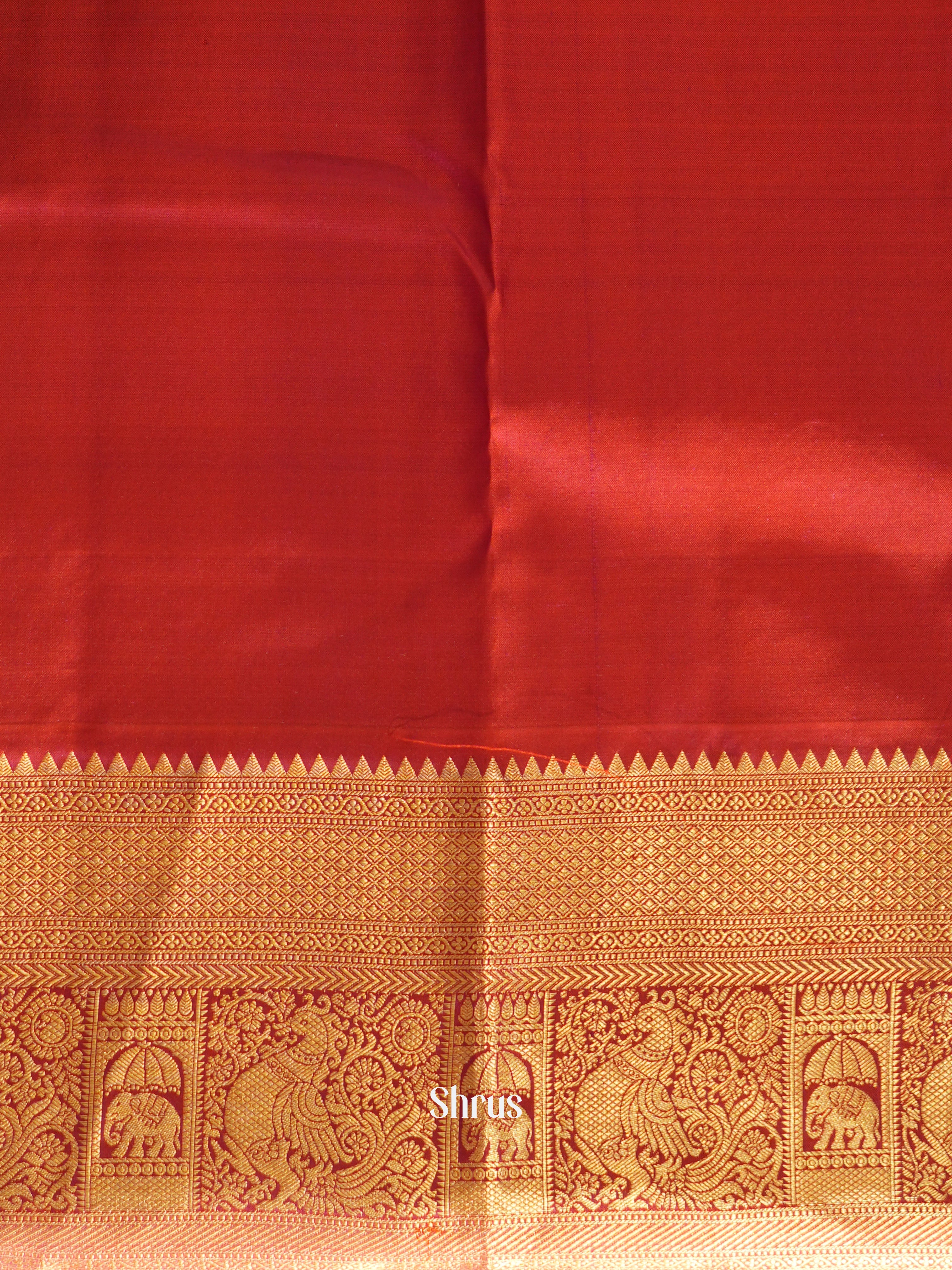Green & Red - Kanchipuram silk Saree