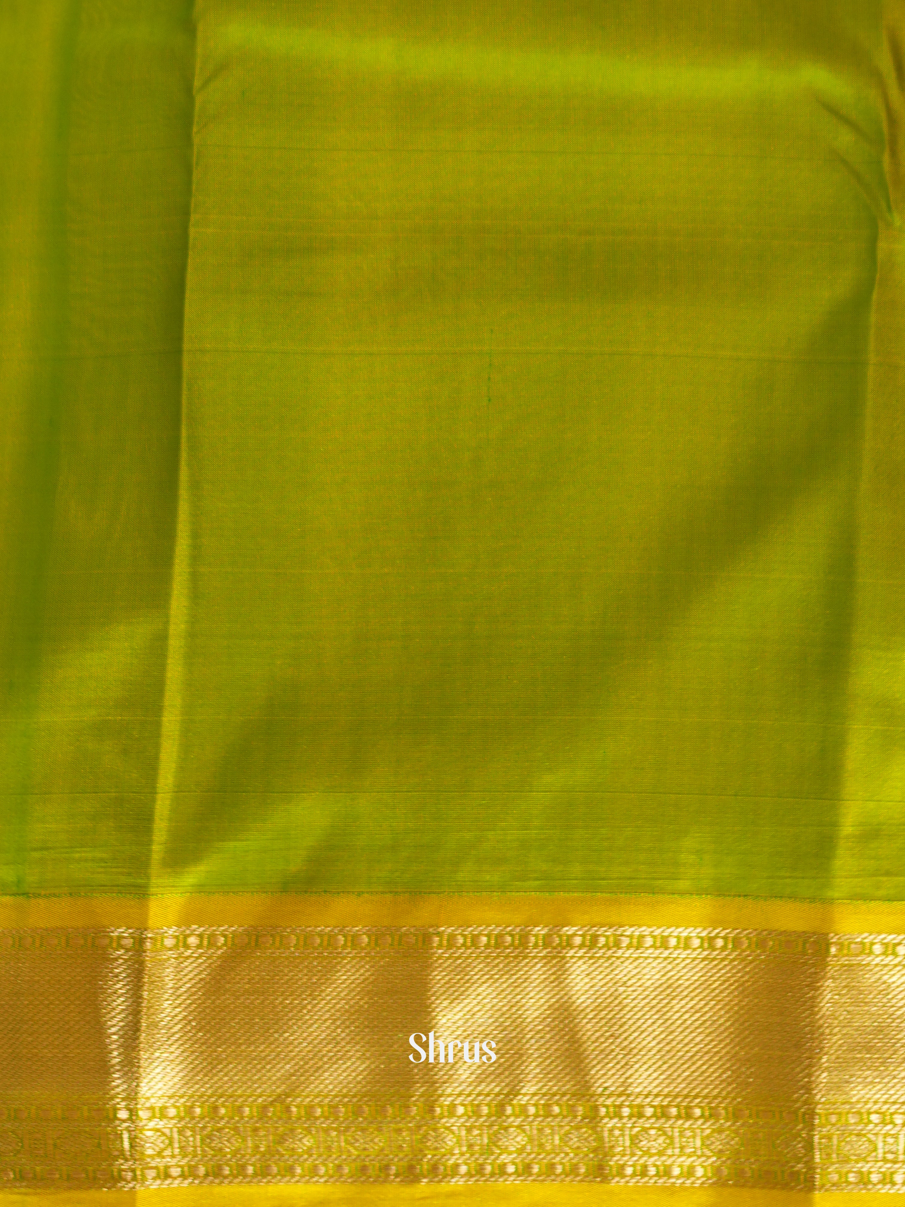 Orangish Pink & Green - Kanchipuram silk Saree