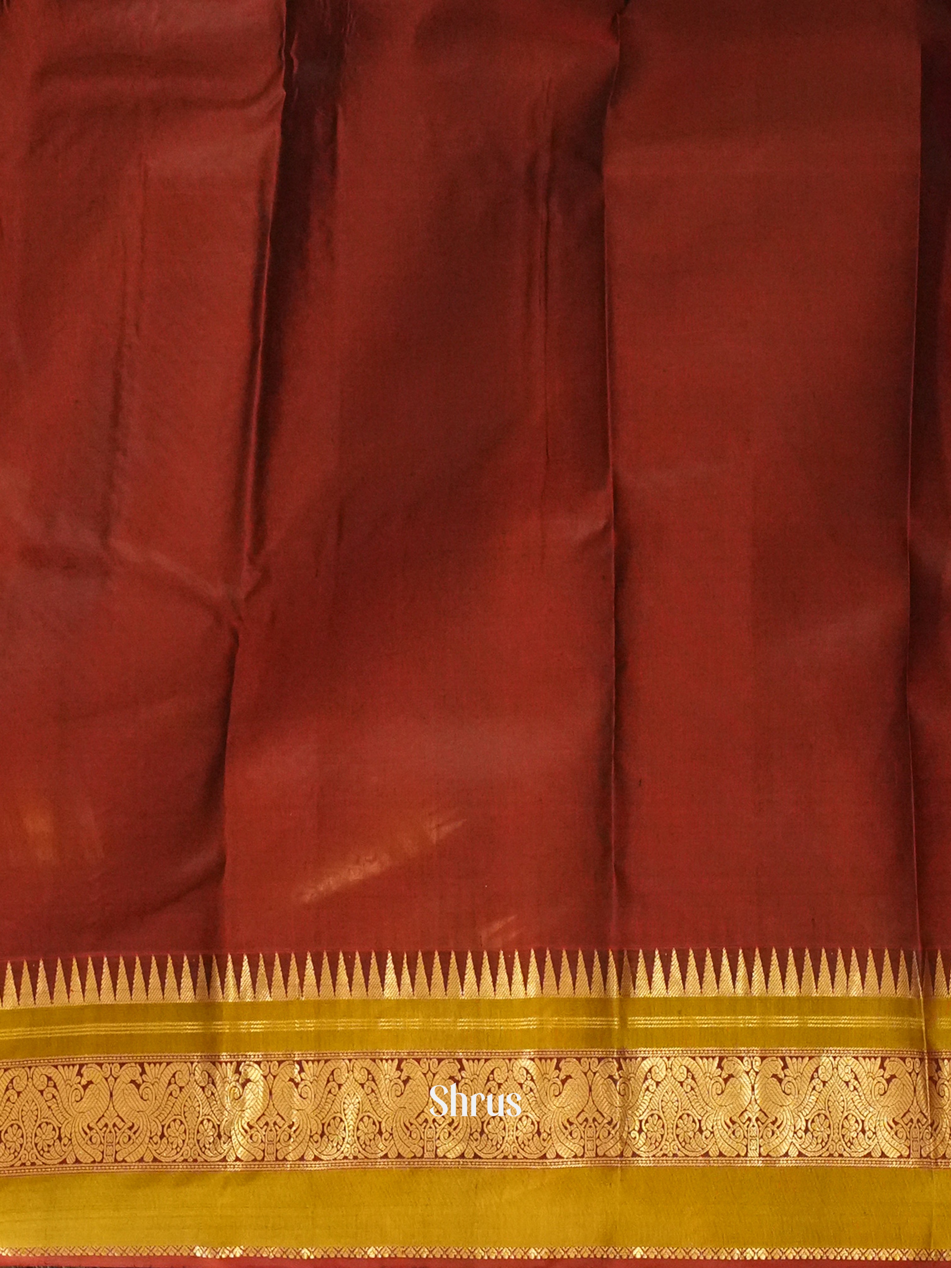 Green & Maroon - Kanchipuram silk Saree