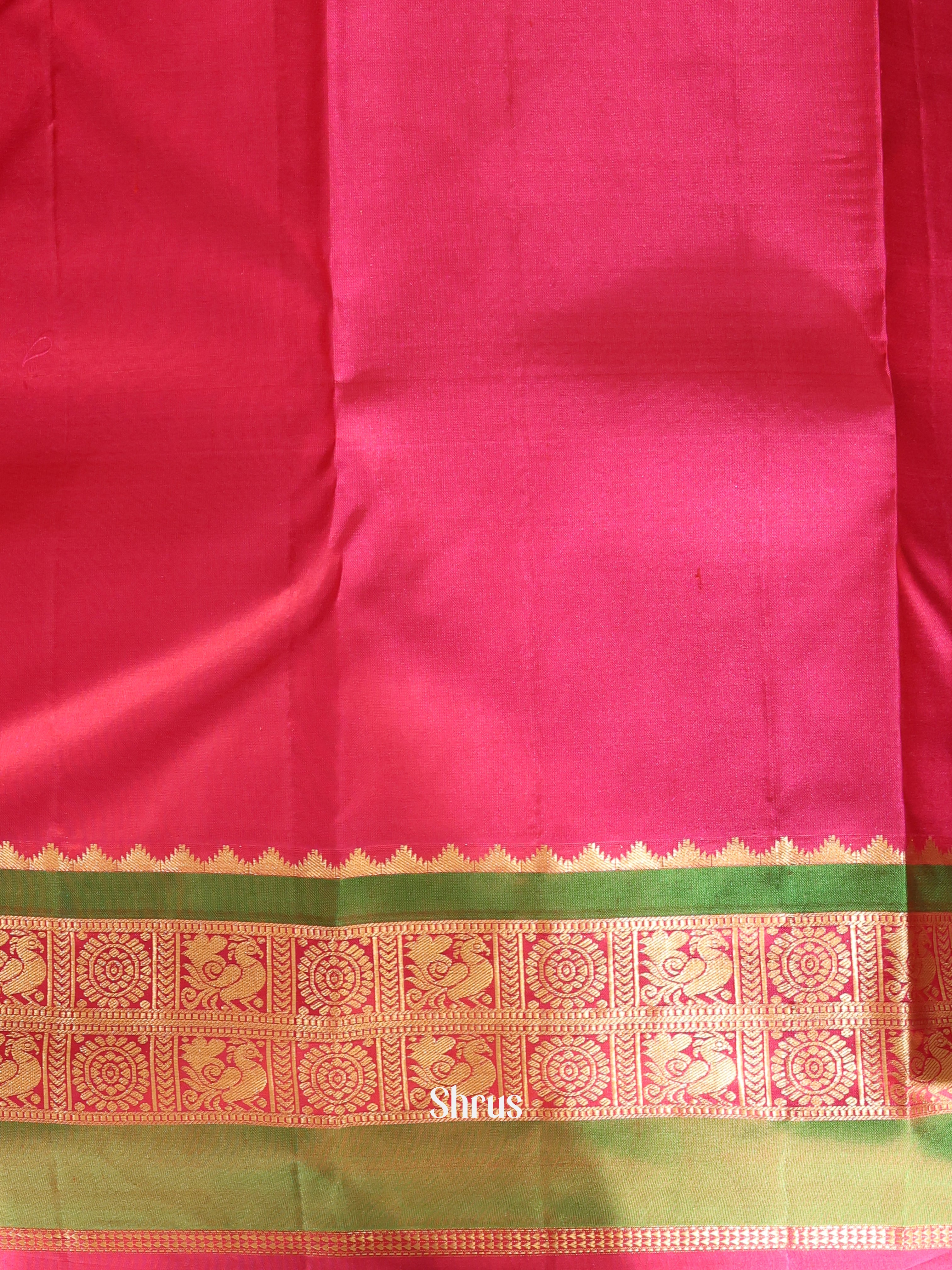 Orange &  Pink- Kanchipuram silk Saree