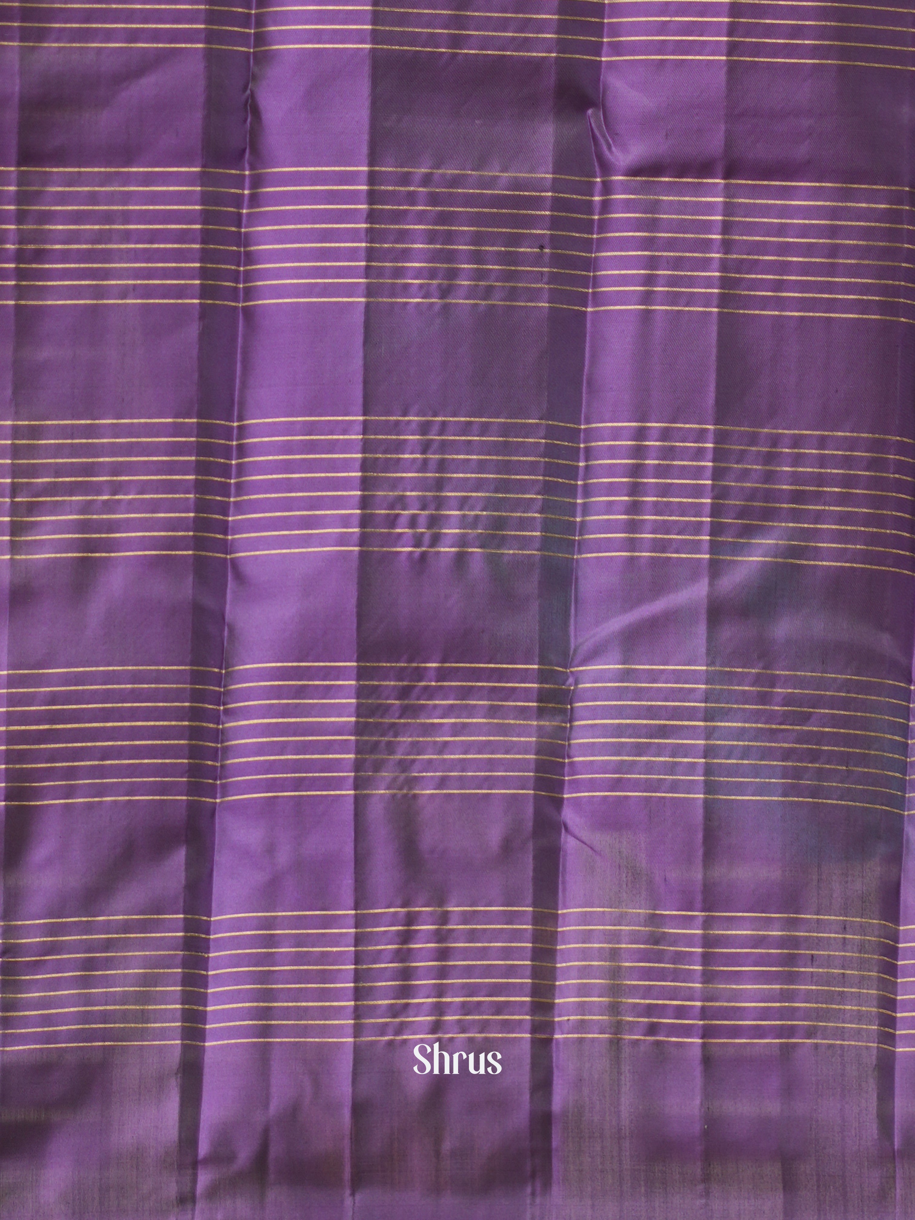 Teal Green &  Purple - Soft Silk Saree