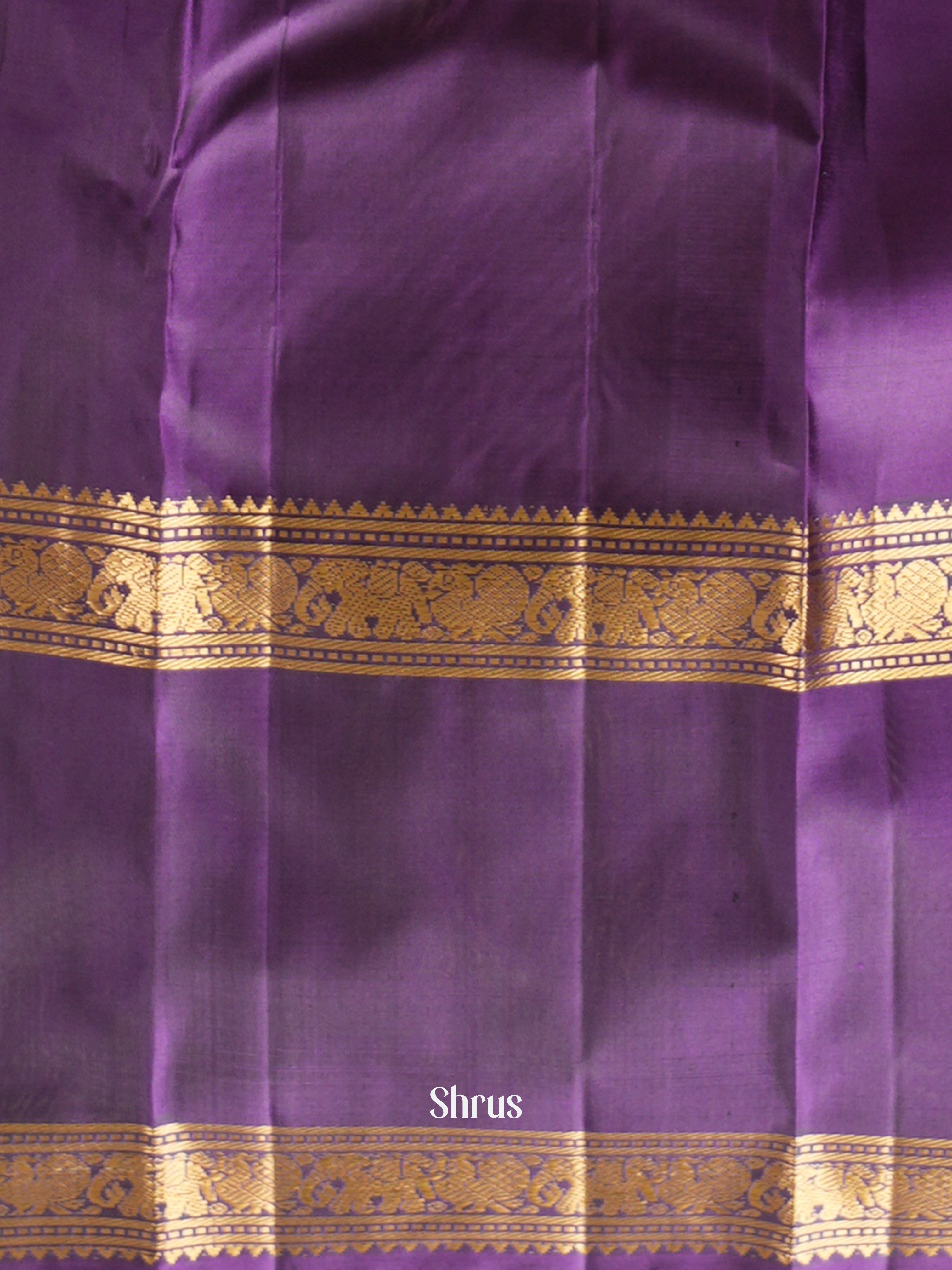 Green & Purple - Soft Silk saree