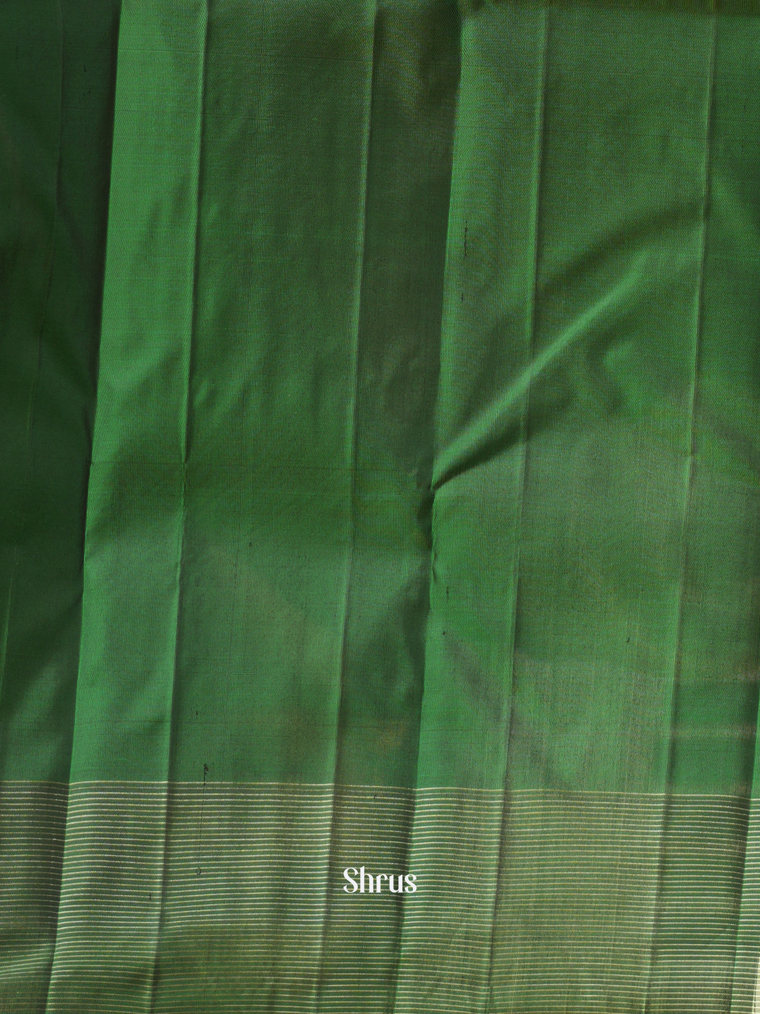 Light Green  & Green - Soft Silk Saree