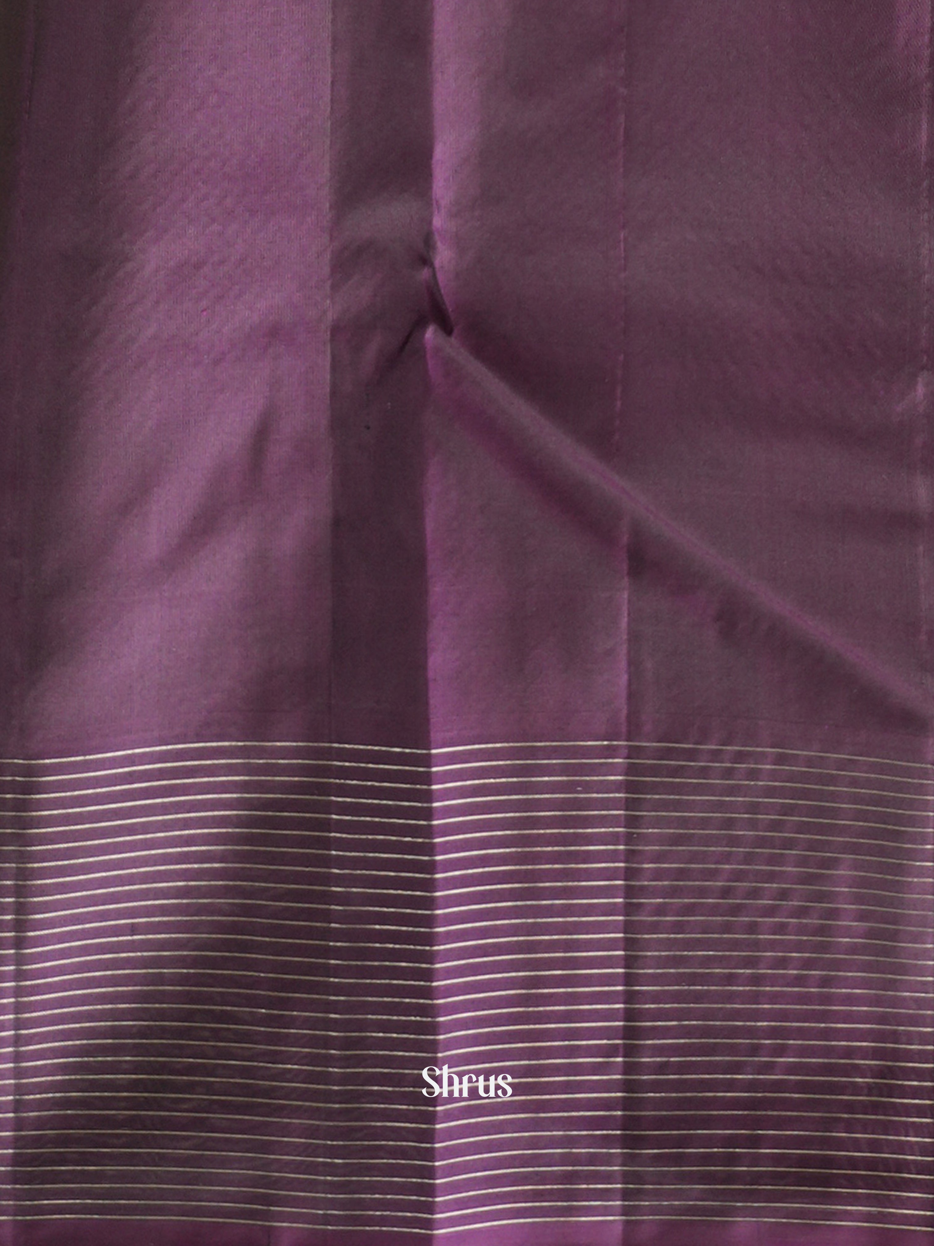 Peachish Pink & Purple - Soft Silk Saree