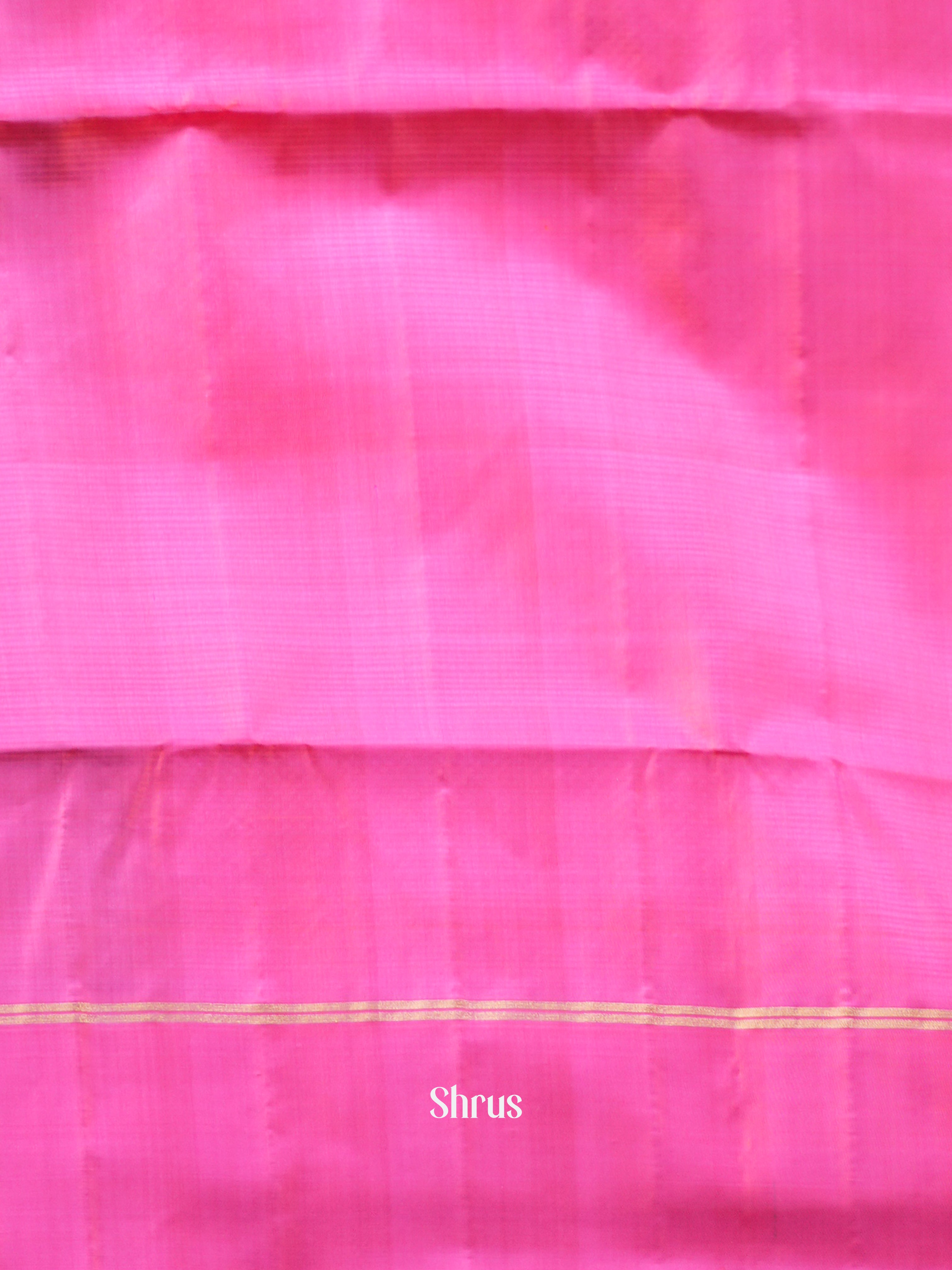Green & Pink - Soft Silk Saree