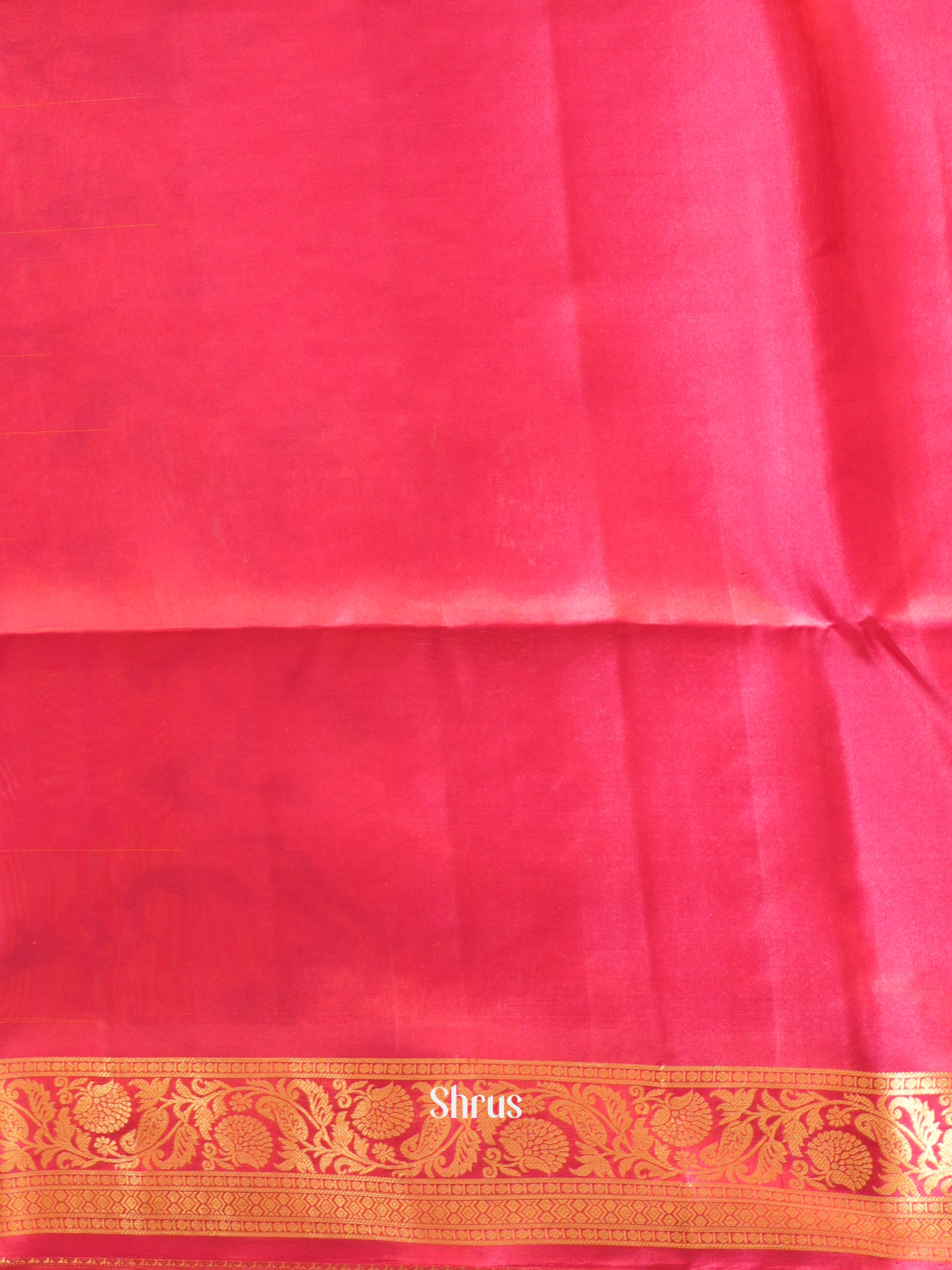 Yellow & Pink - Soft Silk Saree