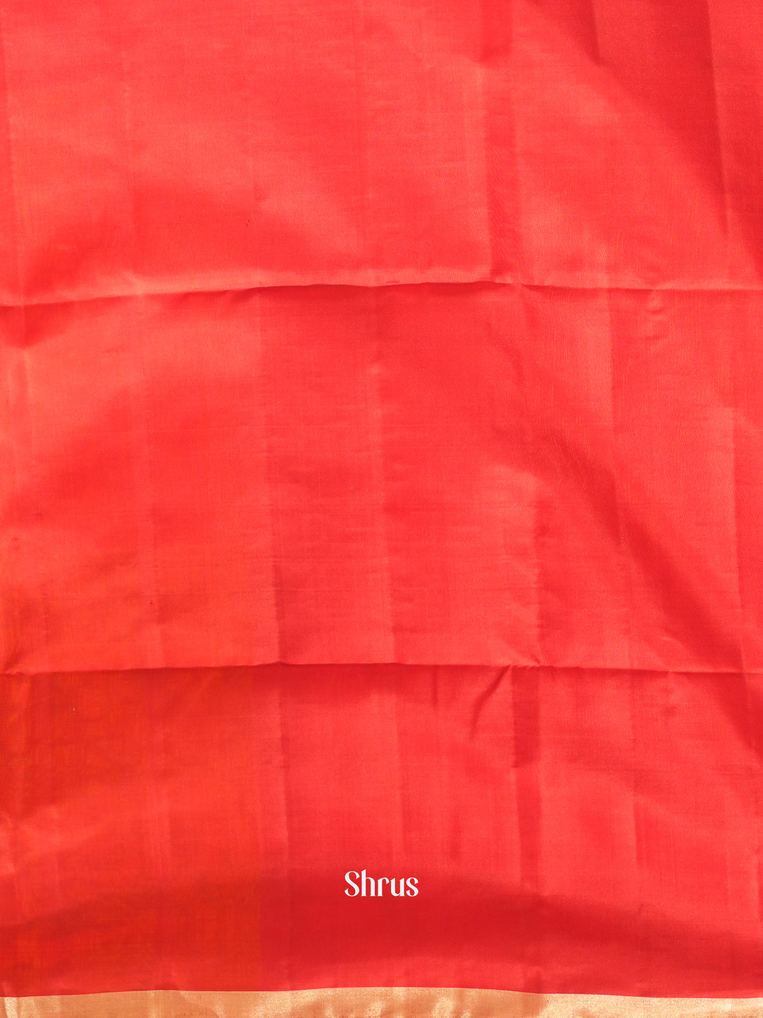 Red , Orange & Yellow - Soft Silk Saree