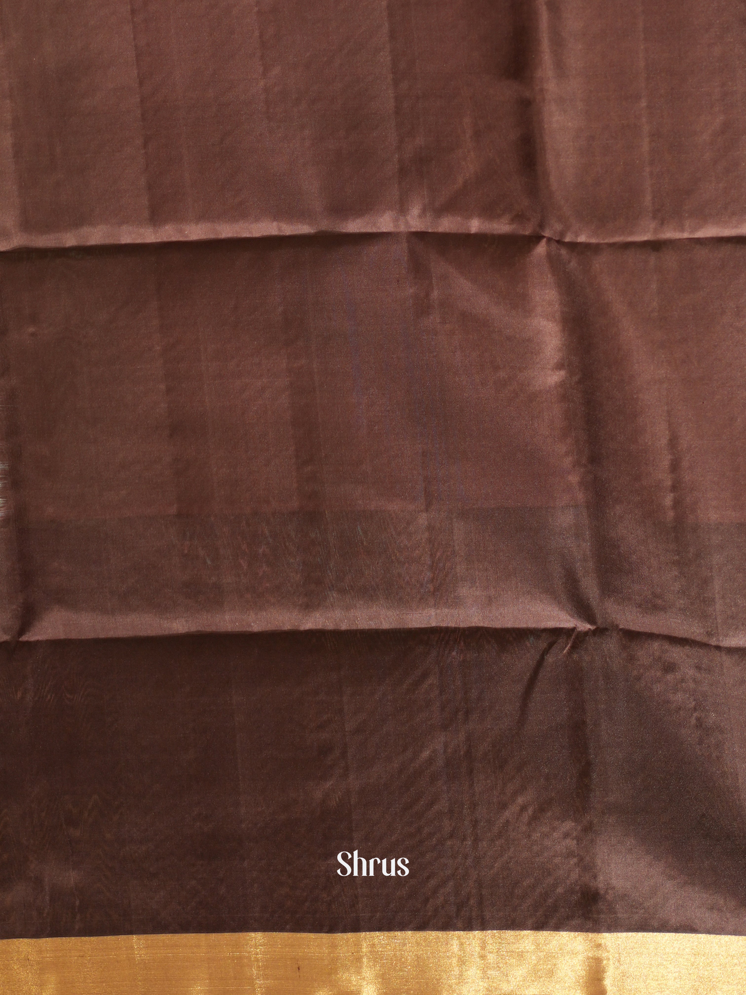 Green & Brown - Soft Silk Saree