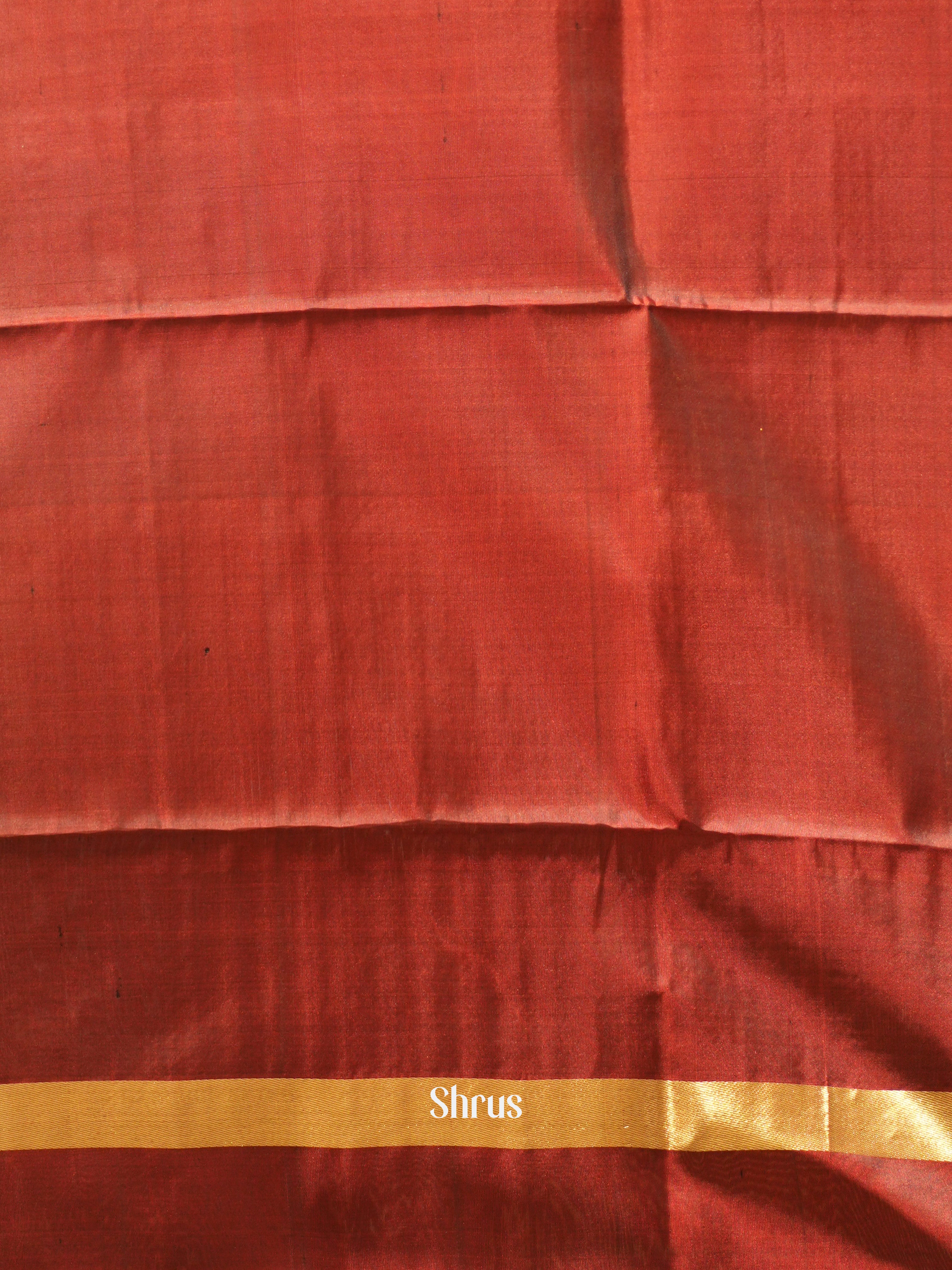 Teal & Brown - Soft Silk saree