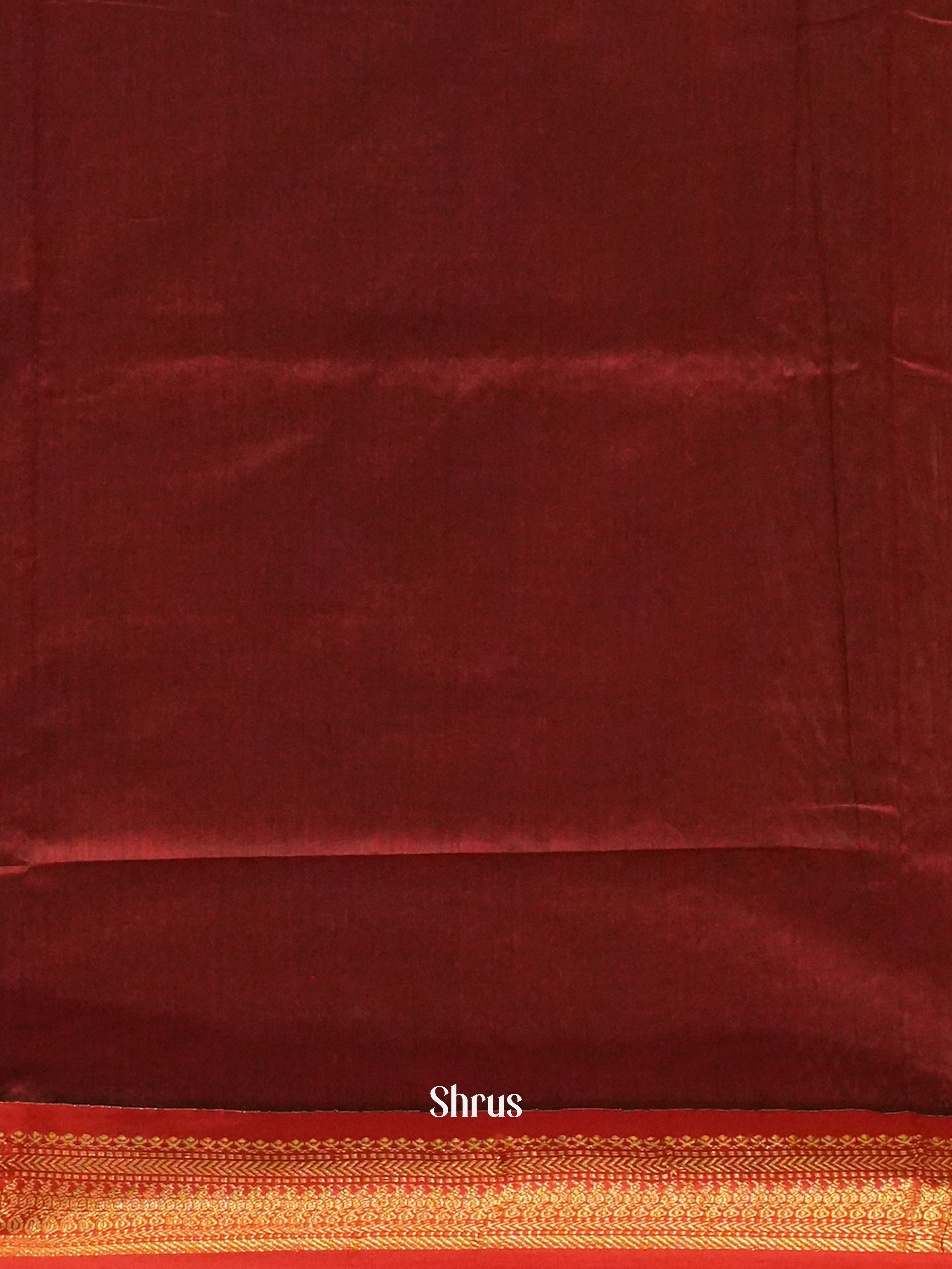 Black & Maroon - Kalyani Cotton saree