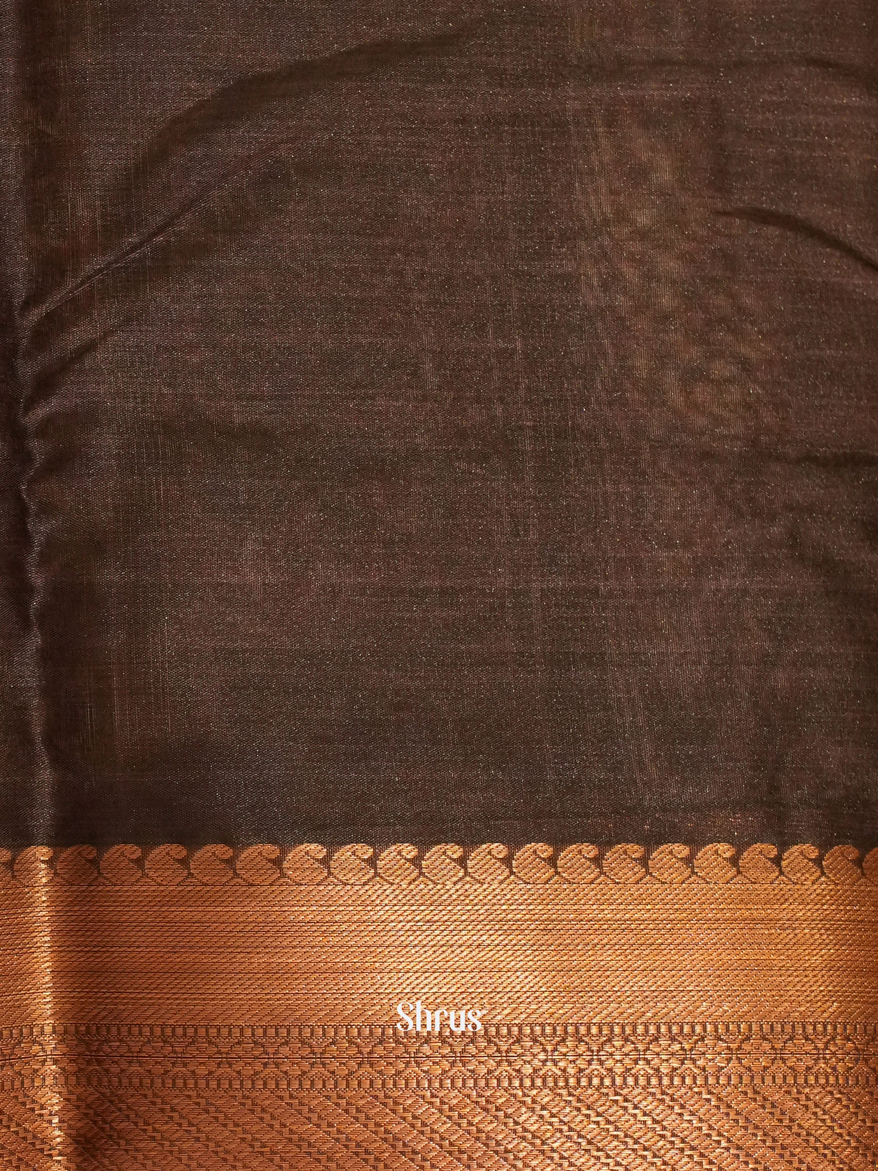 Black(Single Tone) - Kanchipuram-halfpure  Saree