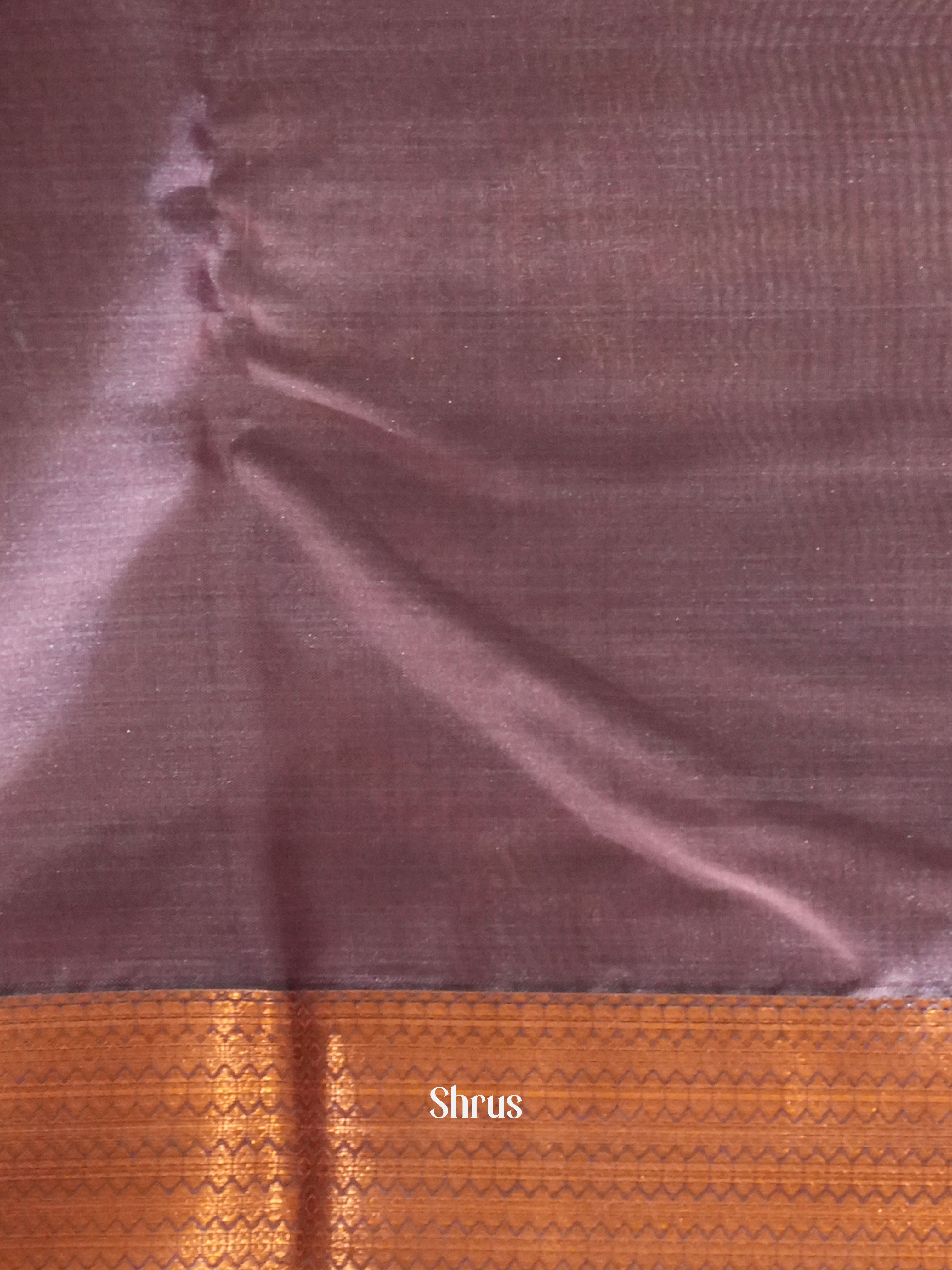 Grey & Purple- Kanchipuram-halfpure  Saree