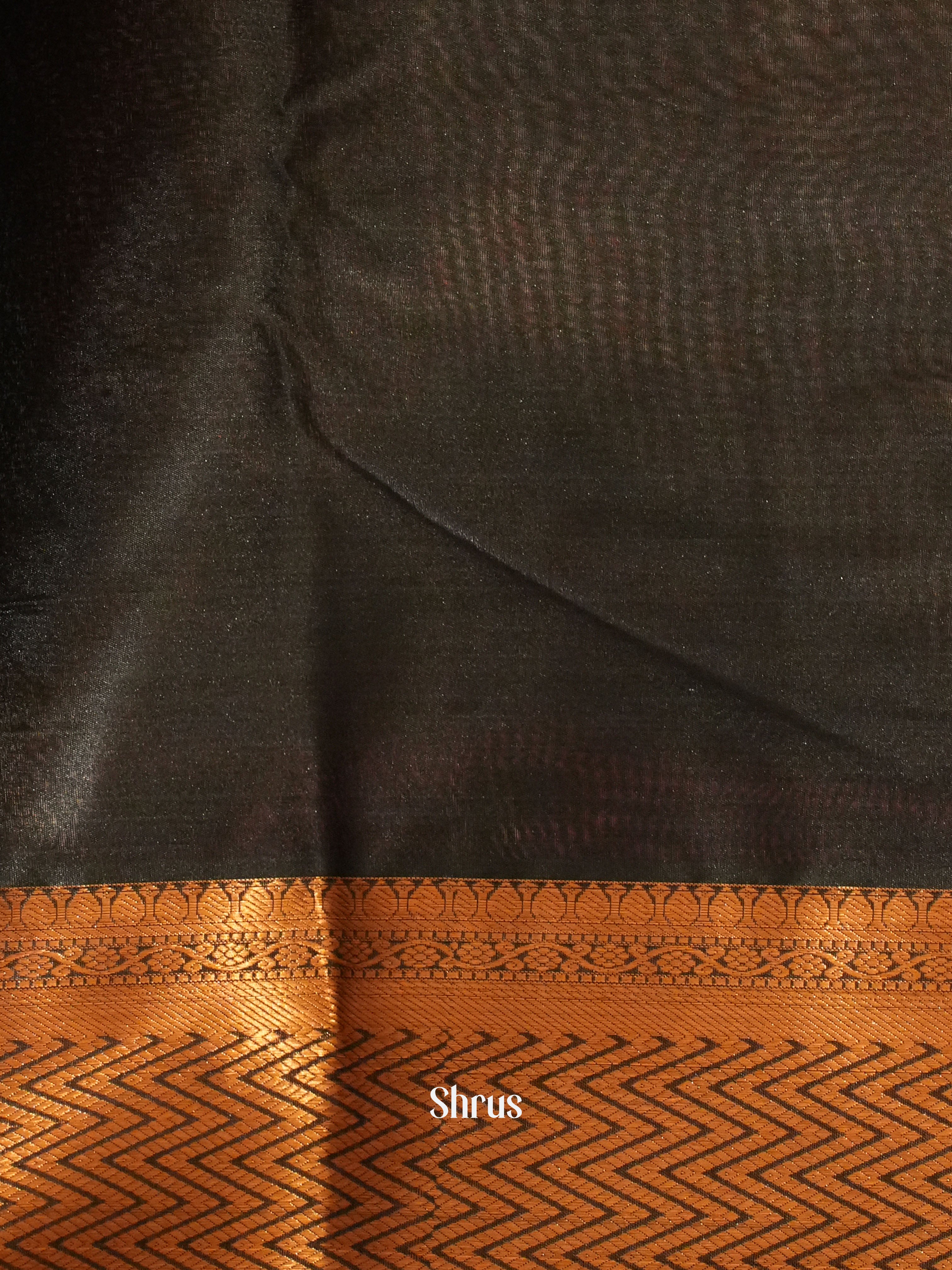 Black & Multicolor - Kanchipuram-halfpure