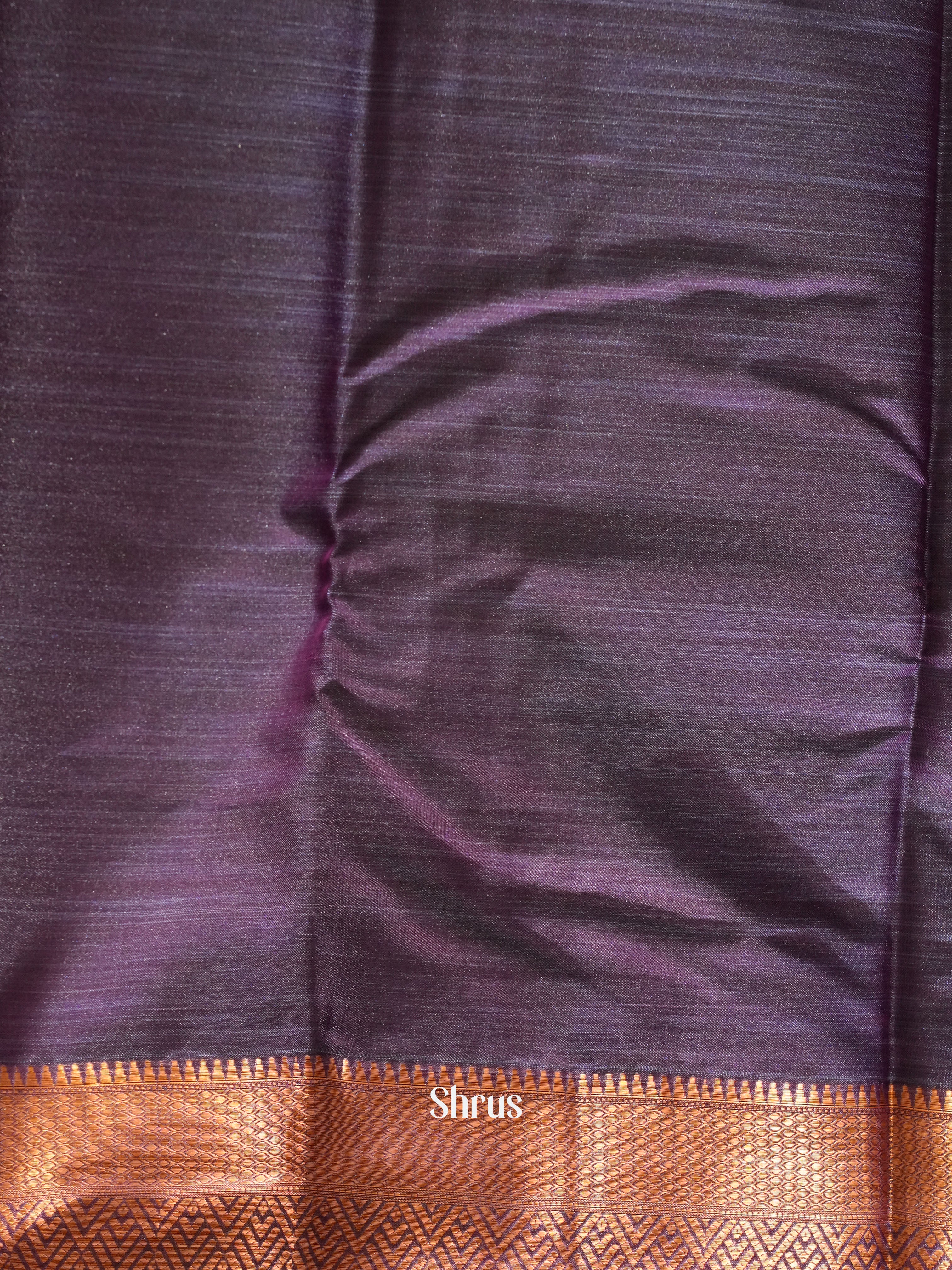 Orange & Purple - Kanchipuram-hal pure  Saree