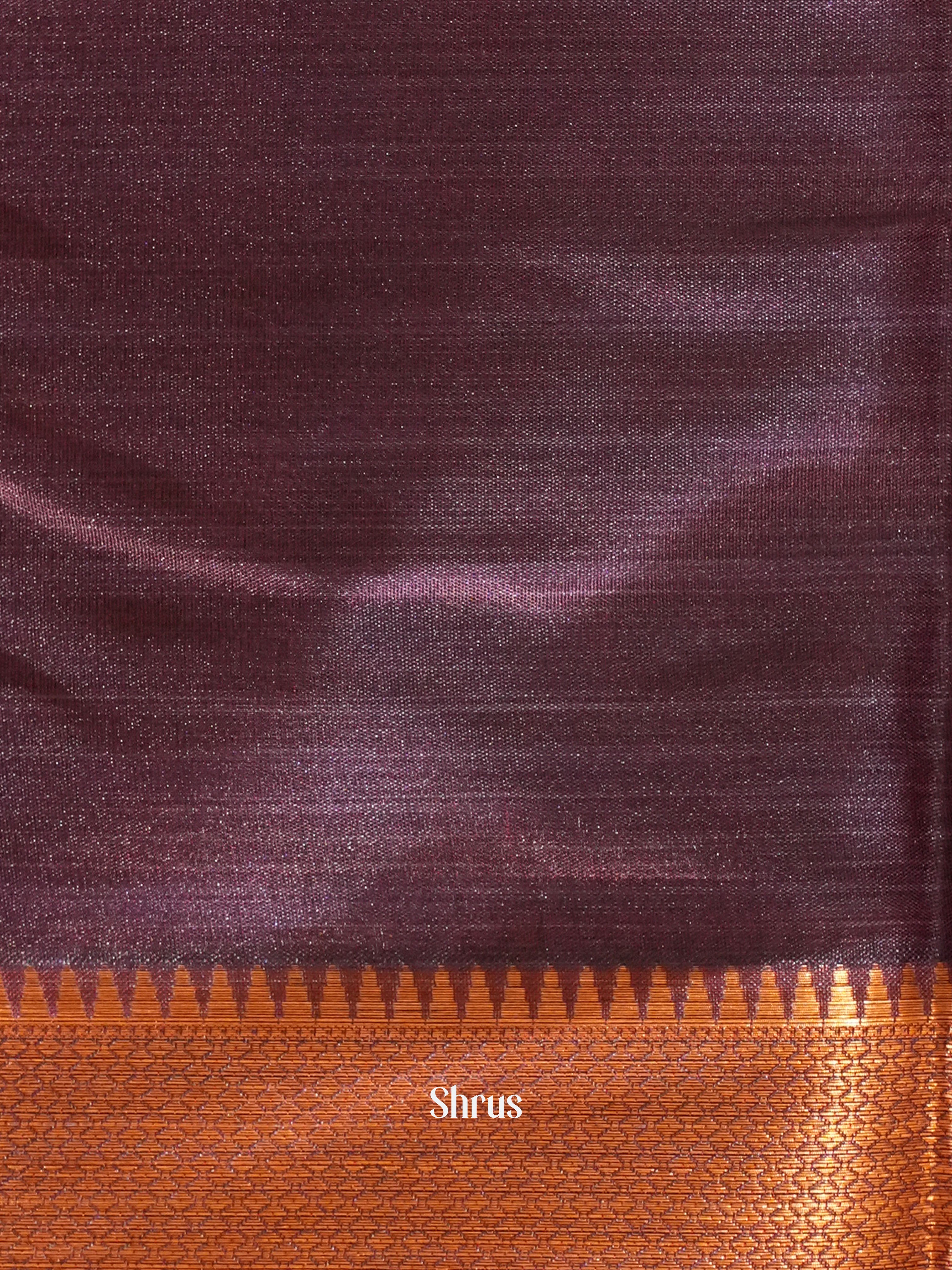 Green & Purple - Kanchipuram-halfpure  Saree