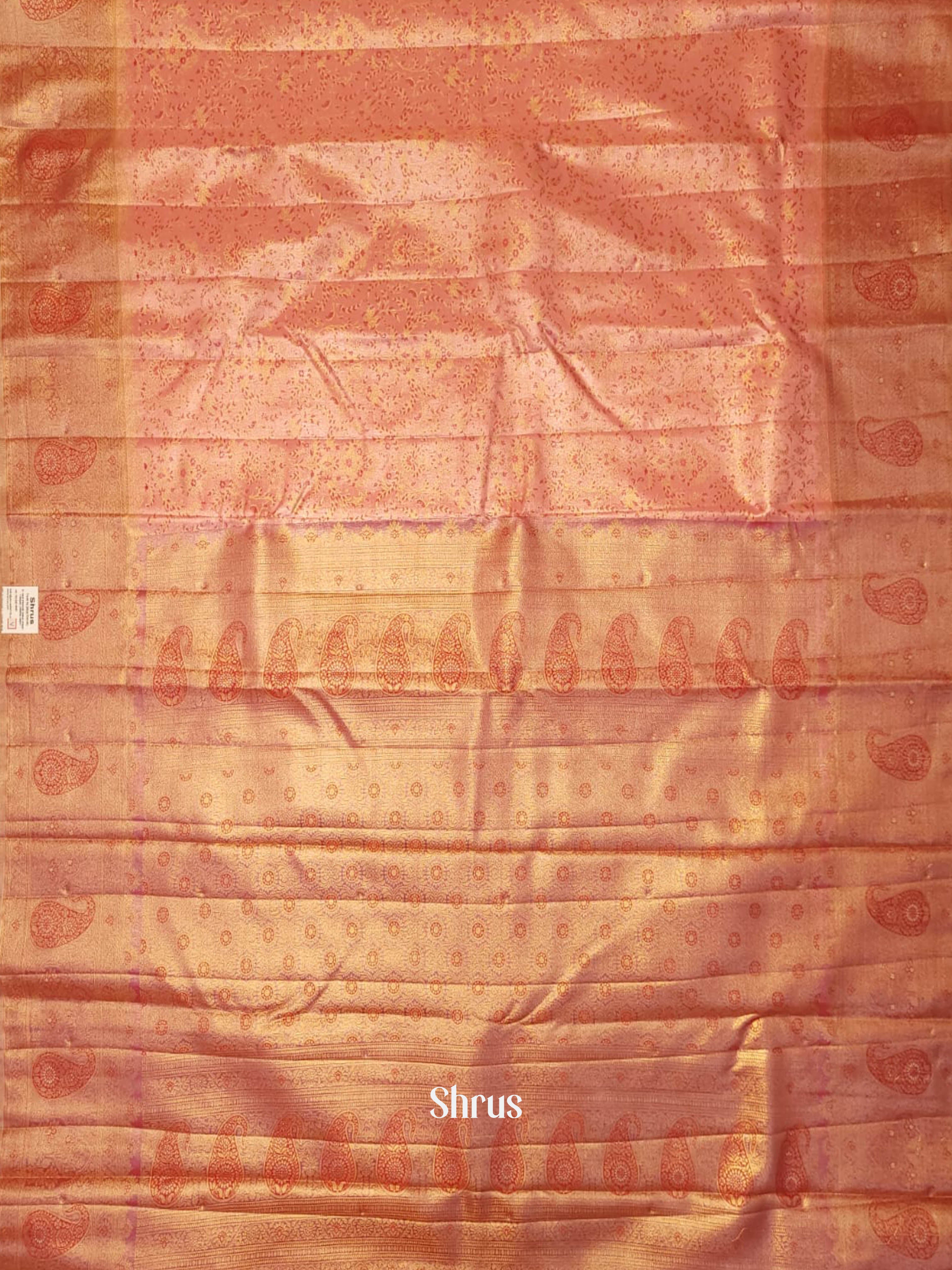 Pink (Single Tone)- Kanchipuram-halfpure Saree