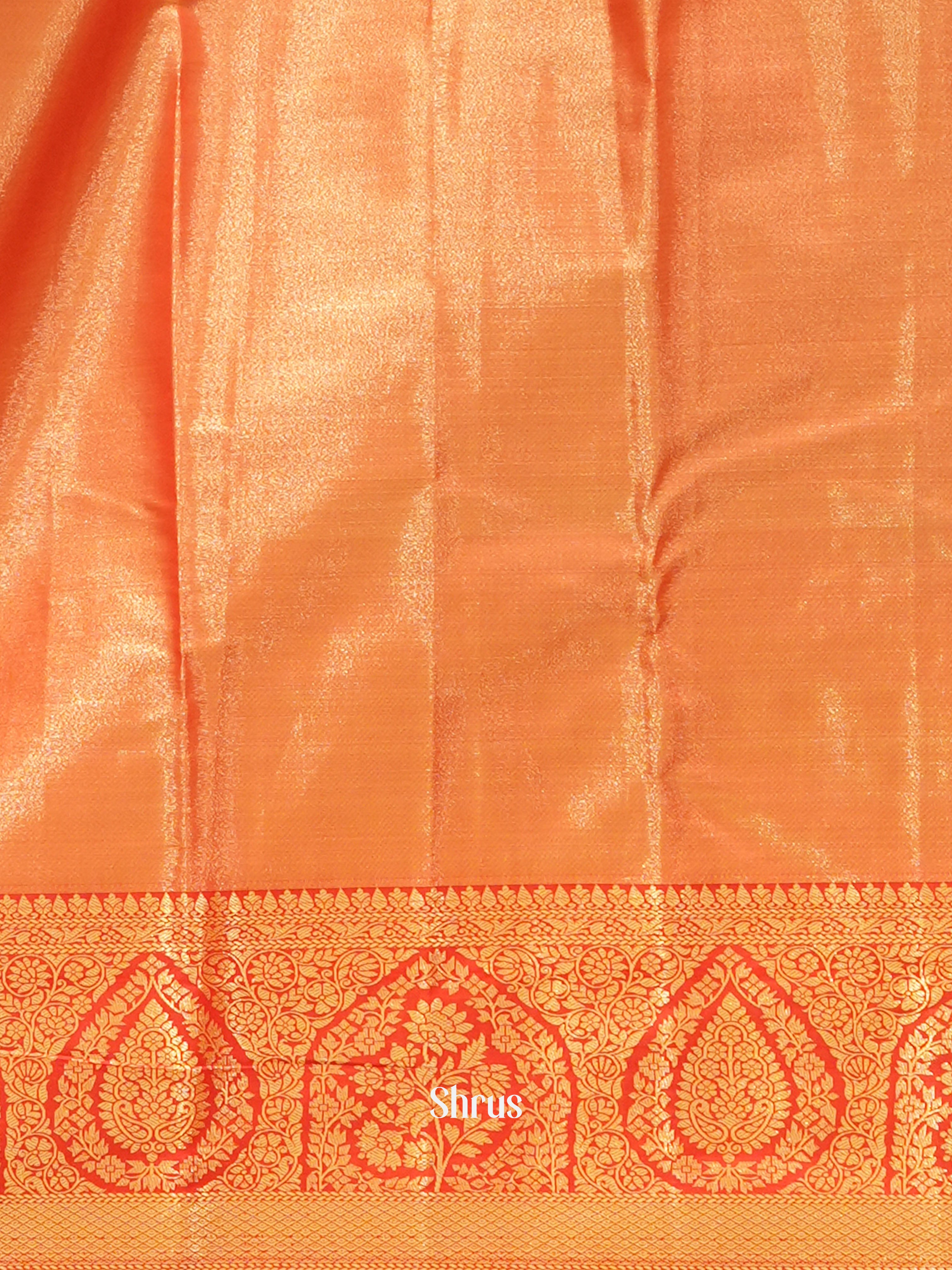 Gold & Red - Kanchipuram-halfpure Saree