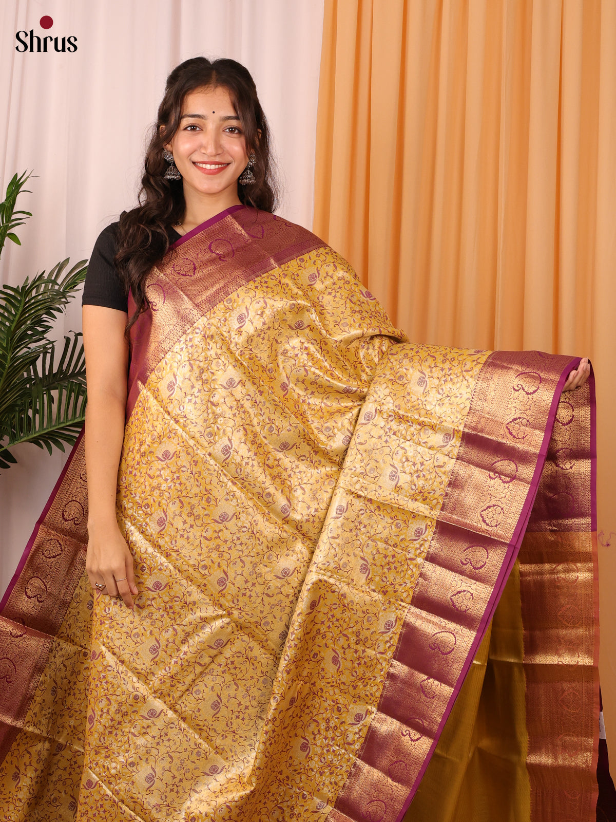 CGS17240 - Kanchipuram-halfpure Saree