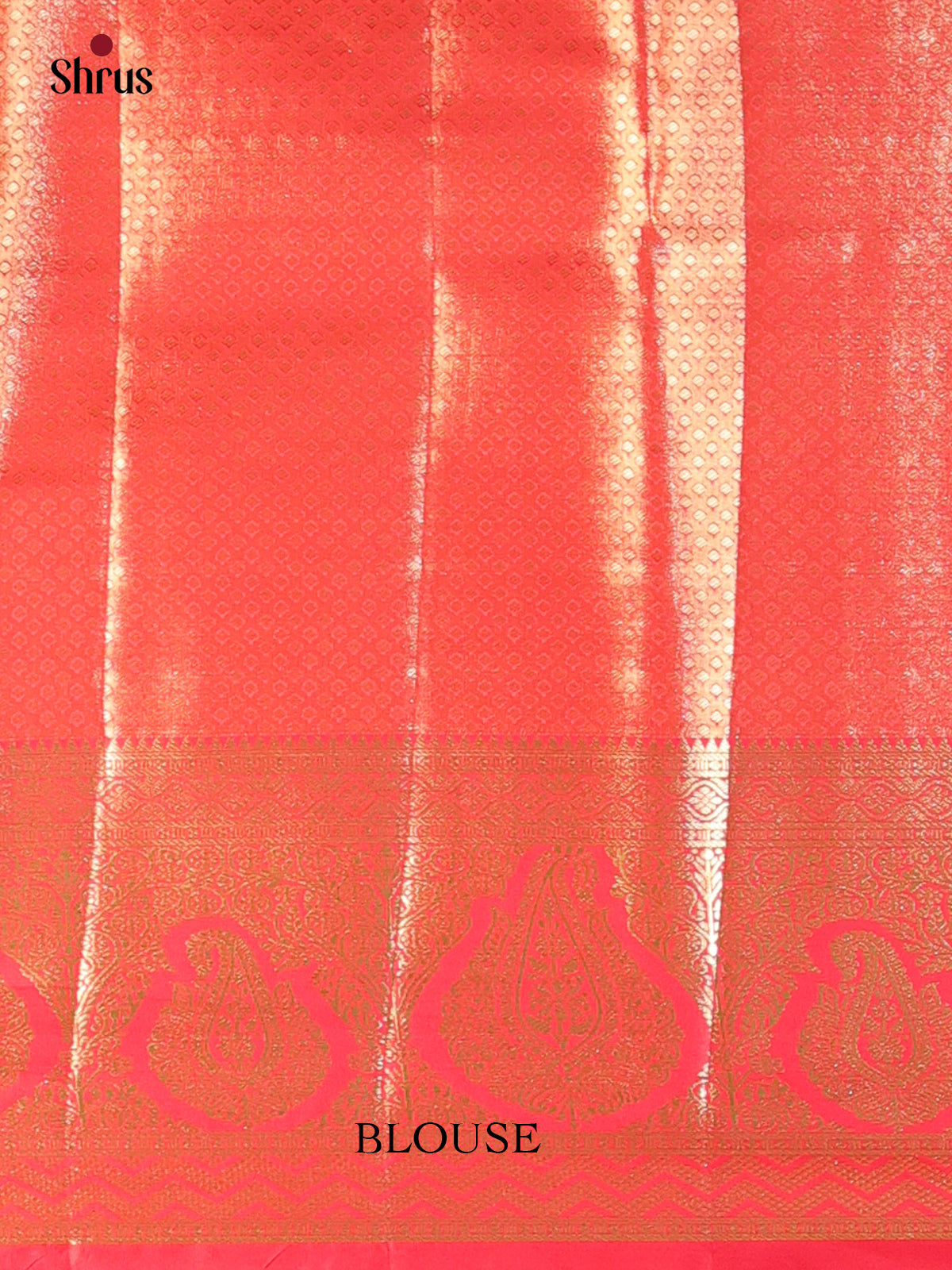 Gold & Red - Kanchipuram-halfpure Saree