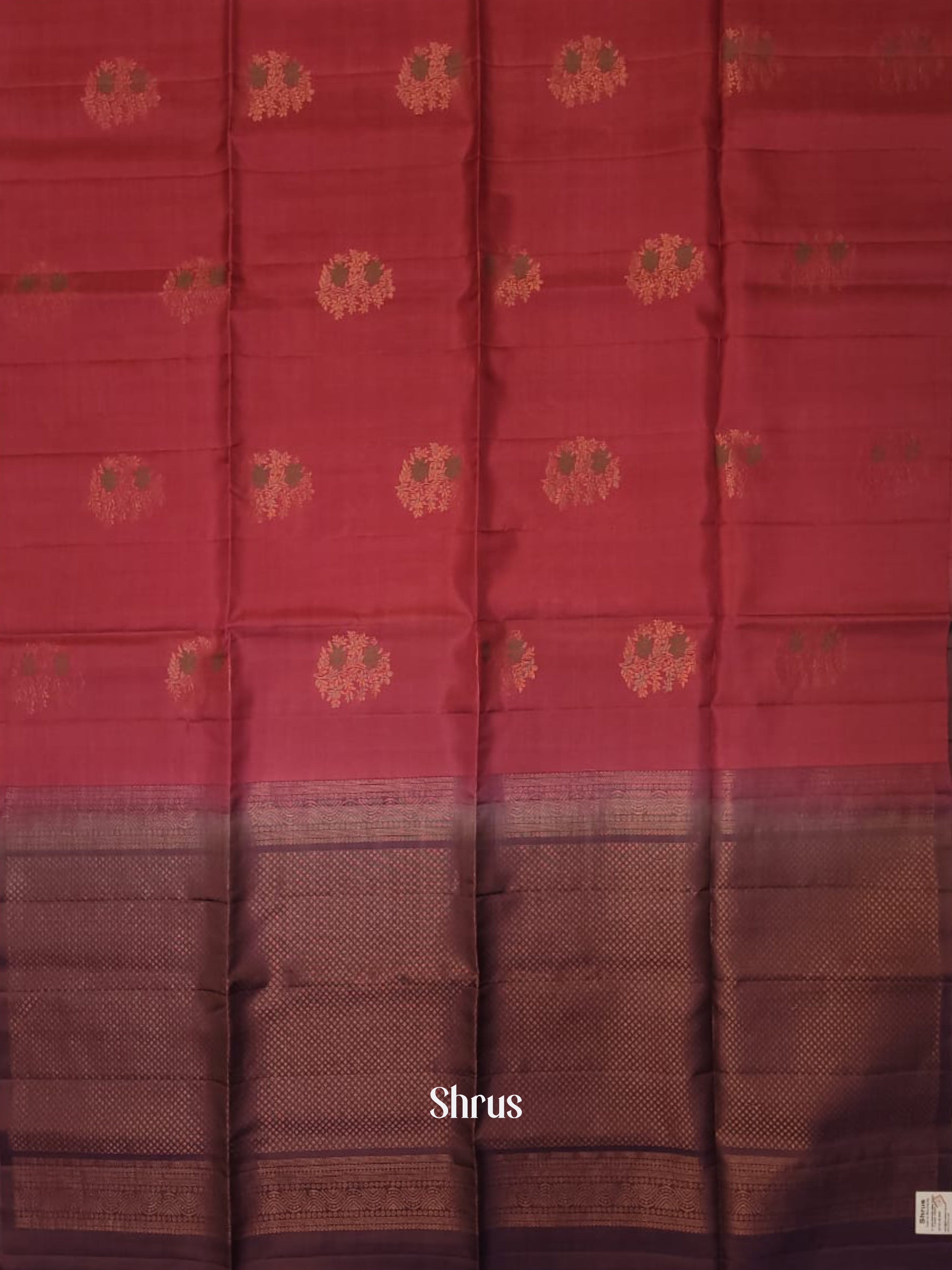 Onion Pink & Lavender - Softsilk-halfpure Saree