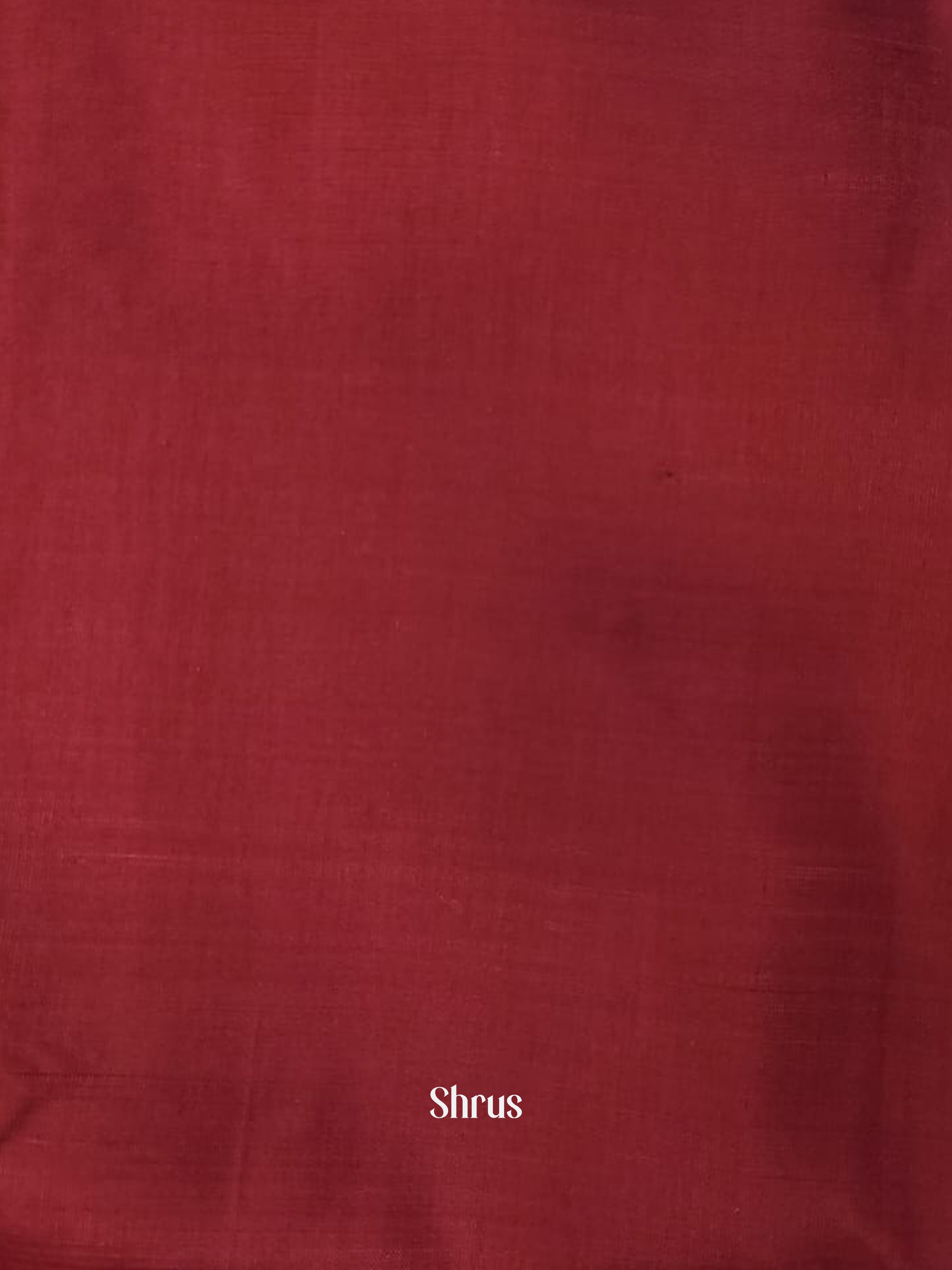 Dark Bottle Green & Maroon - Soft silk-halfpure Saree