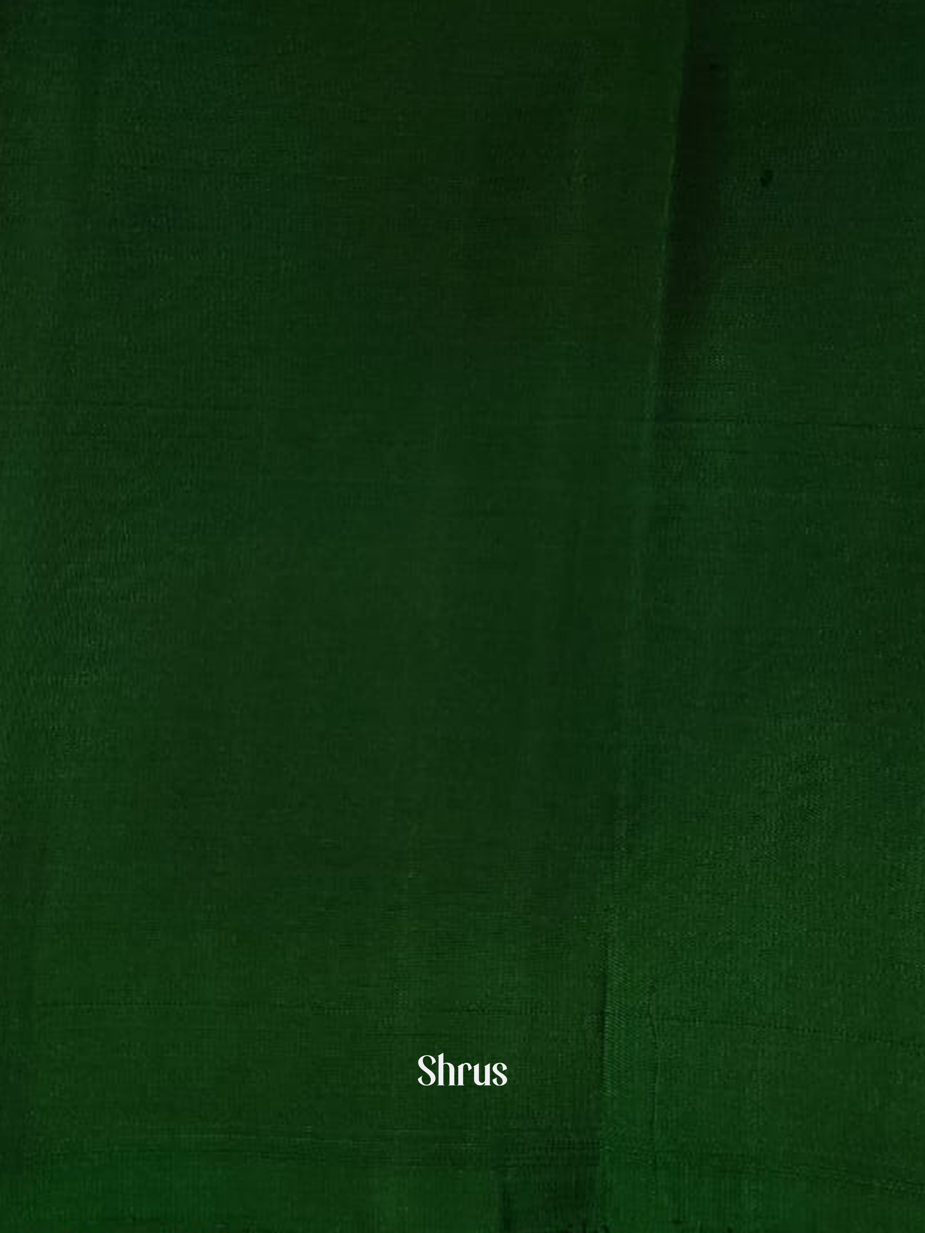 Maroon & Green - Softsilk-halfpure Saree