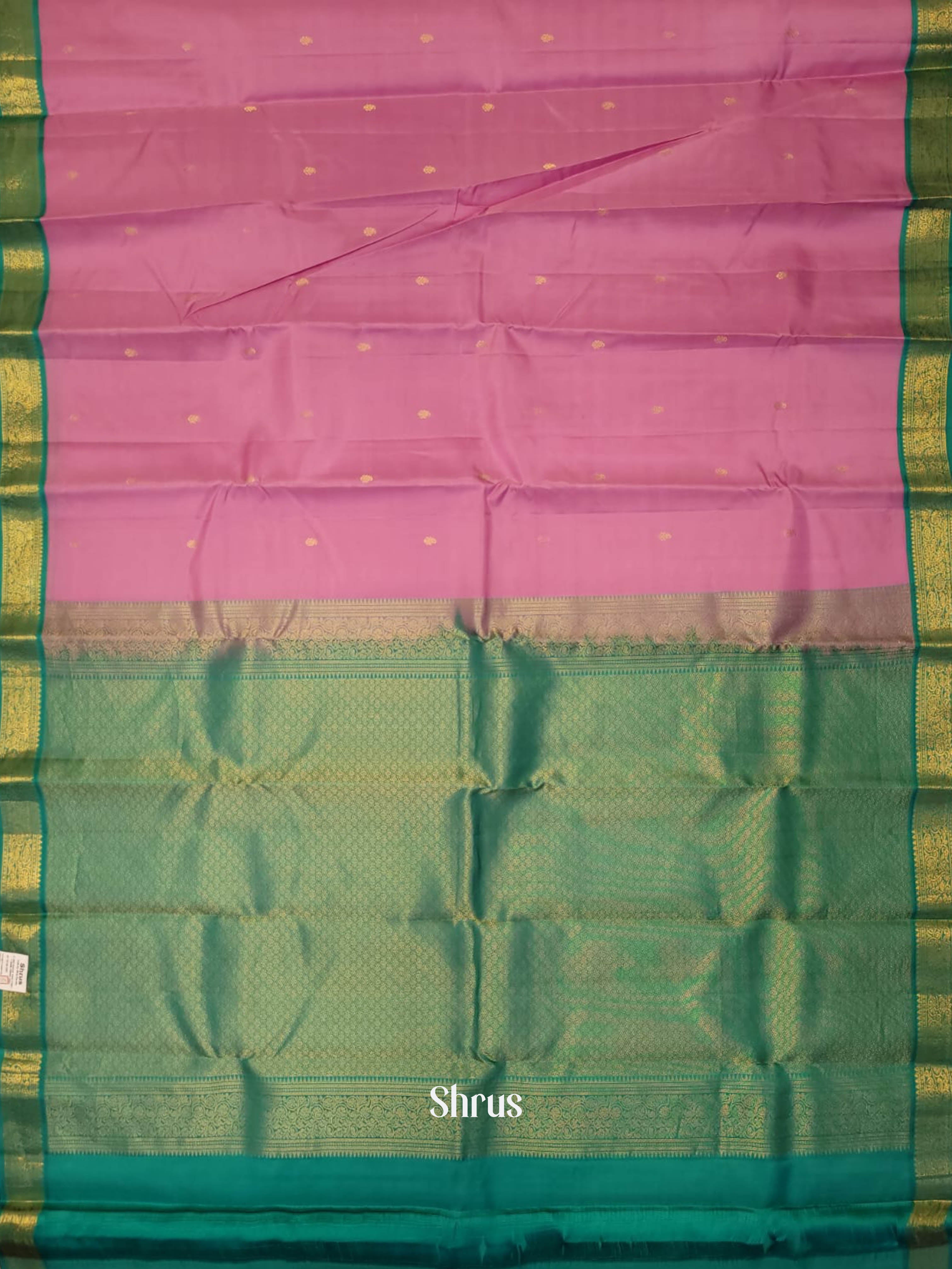 Pink & Green - Kanchipuram silk Saree