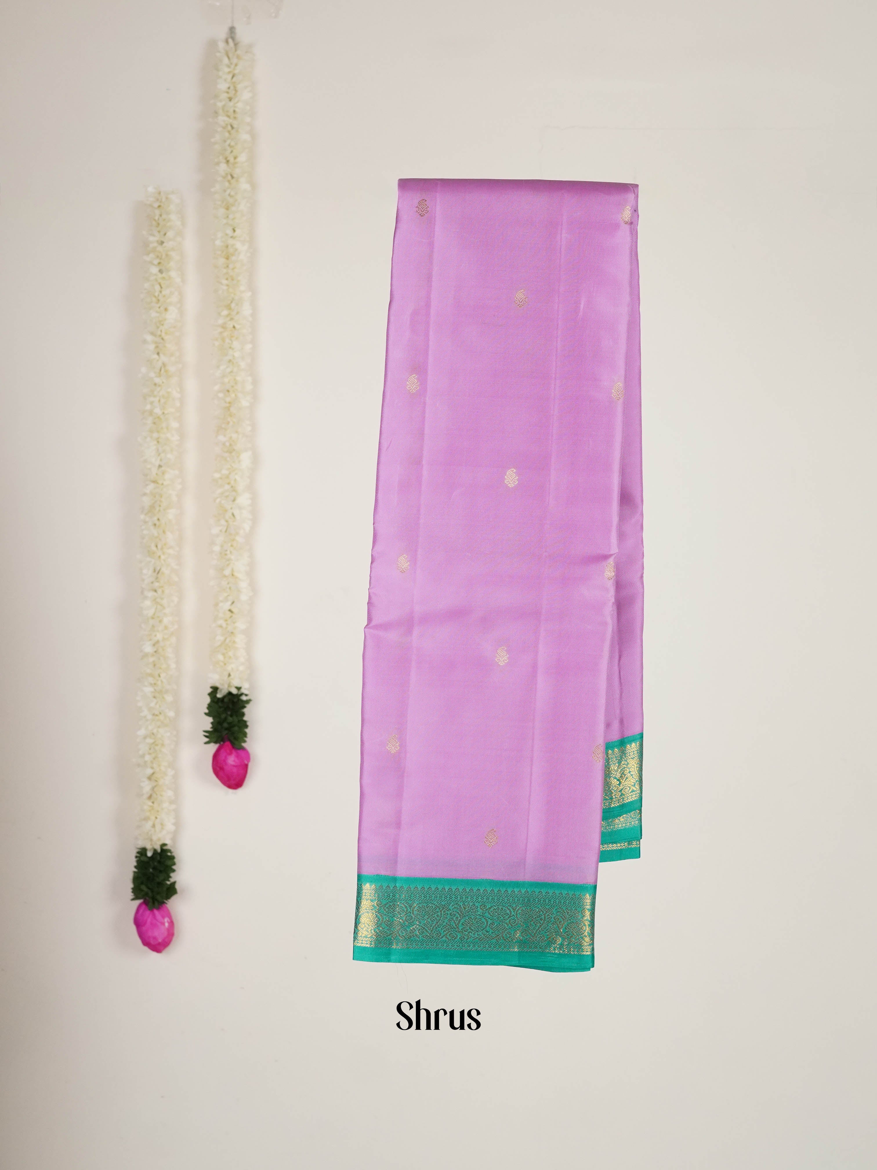 Pink & Green - Kanchipuram silk Saree