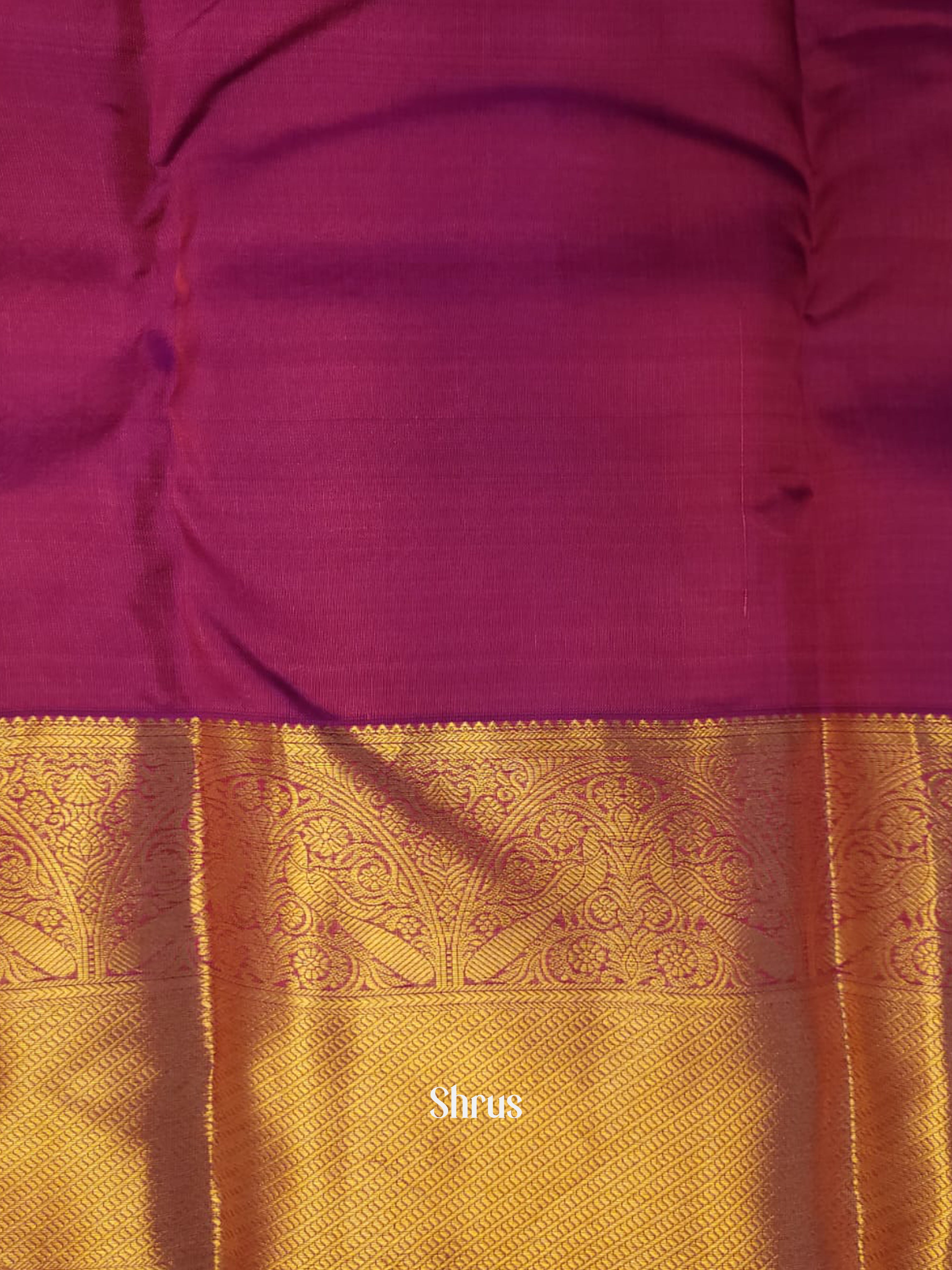 Orange & Pink - Kanchipuram-halfpure Saree