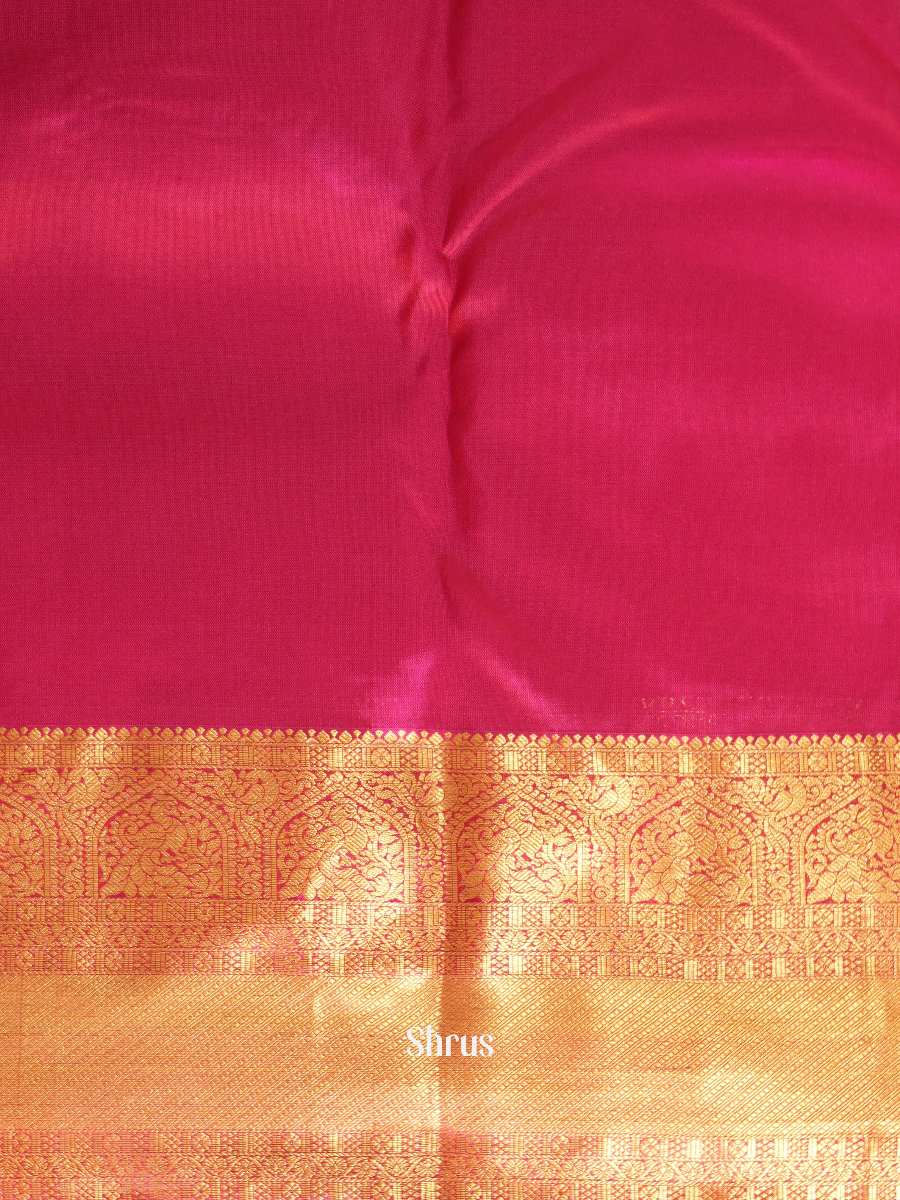 Green & Purple - Kanchipuram halfpure Saree