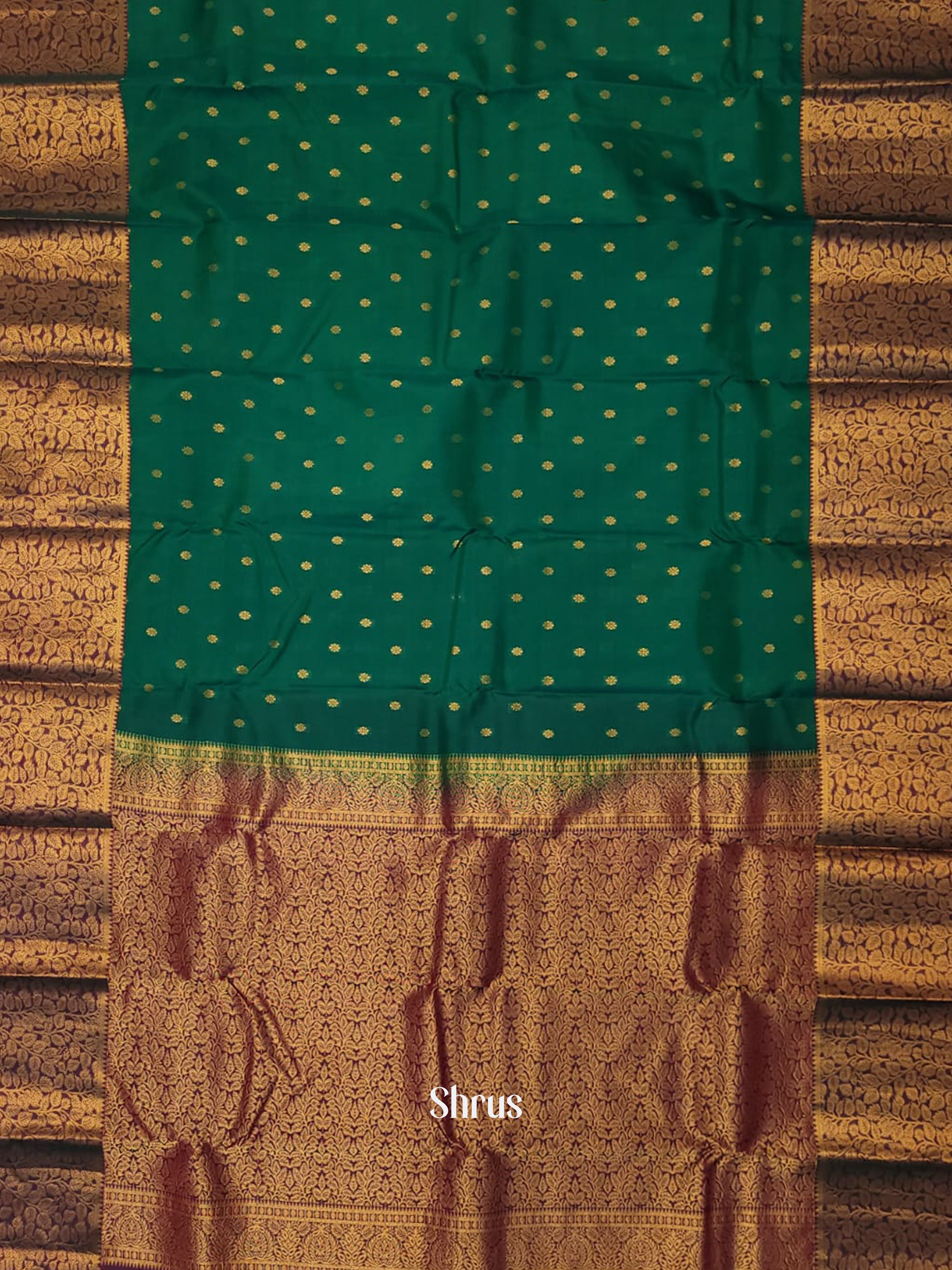 Green & Pink - Kanchipuram-halfpure Saree