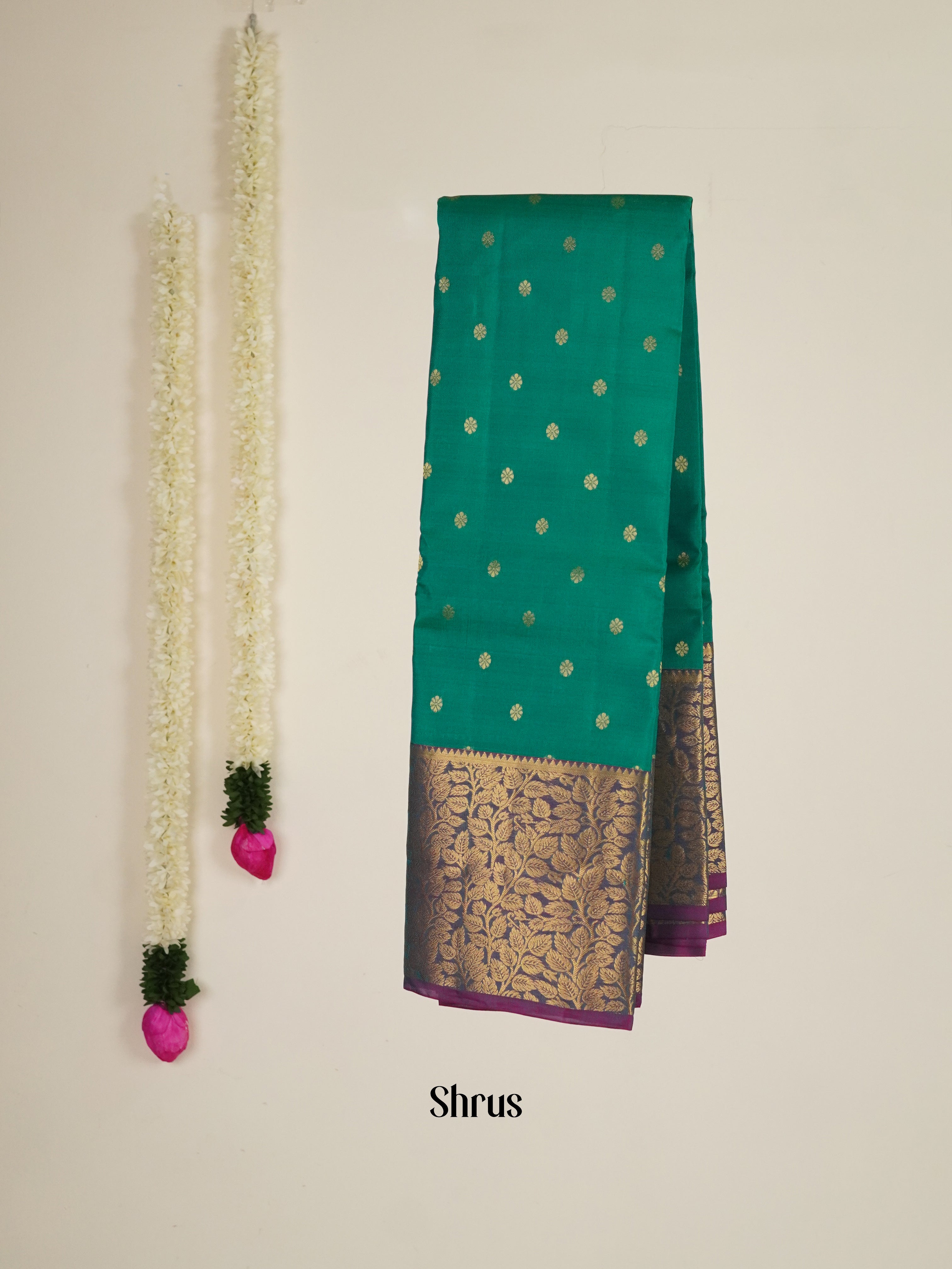 Green & Pink - Kanchipuram-halfpure Saree