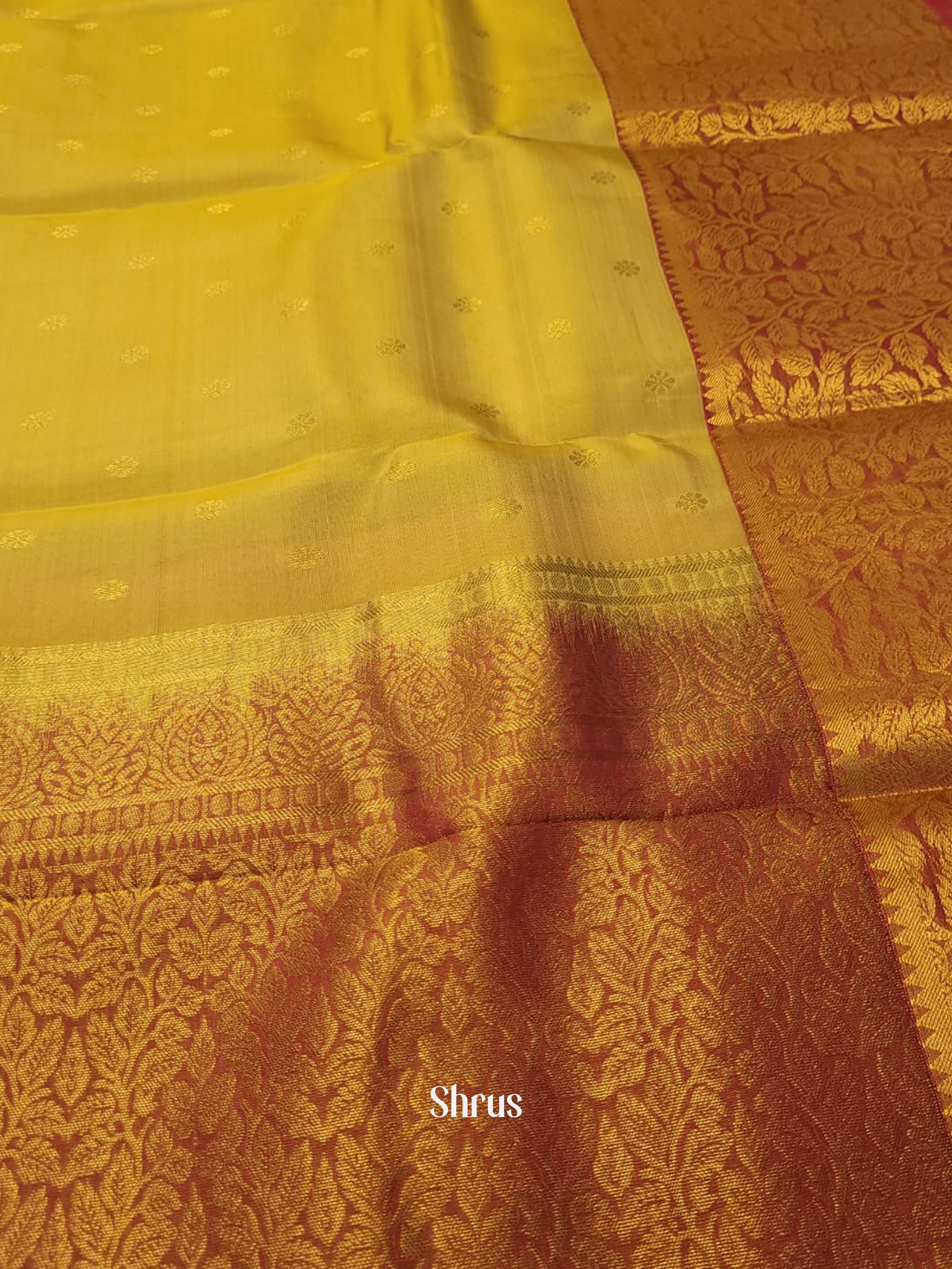 Lite Green & Pink - Kanchipuram-halfpure Saree