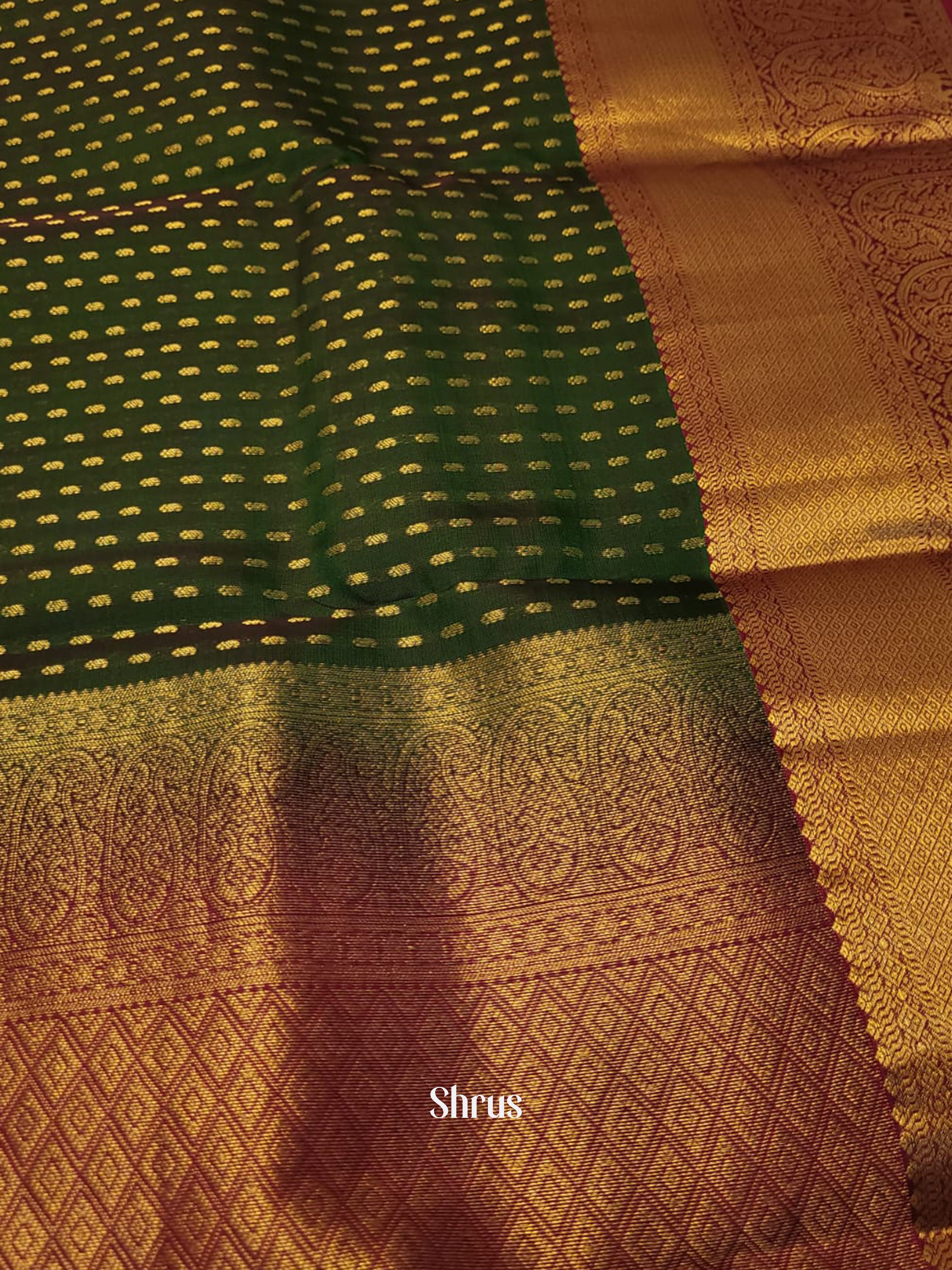 Green & Pink - Kanchipuram-halfpure Saree