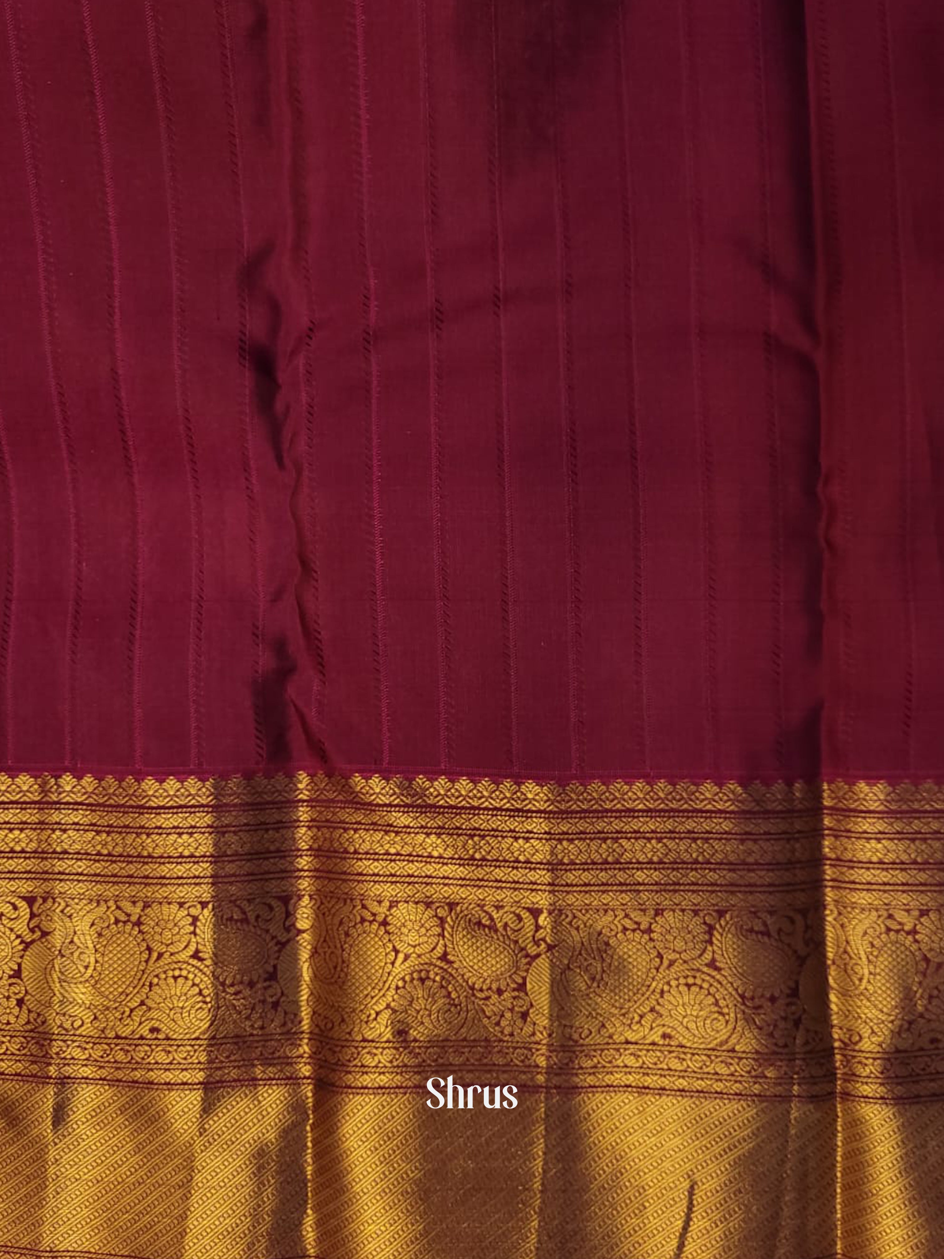 Brown & Pink  - Kanchipuram-halfpure Saree