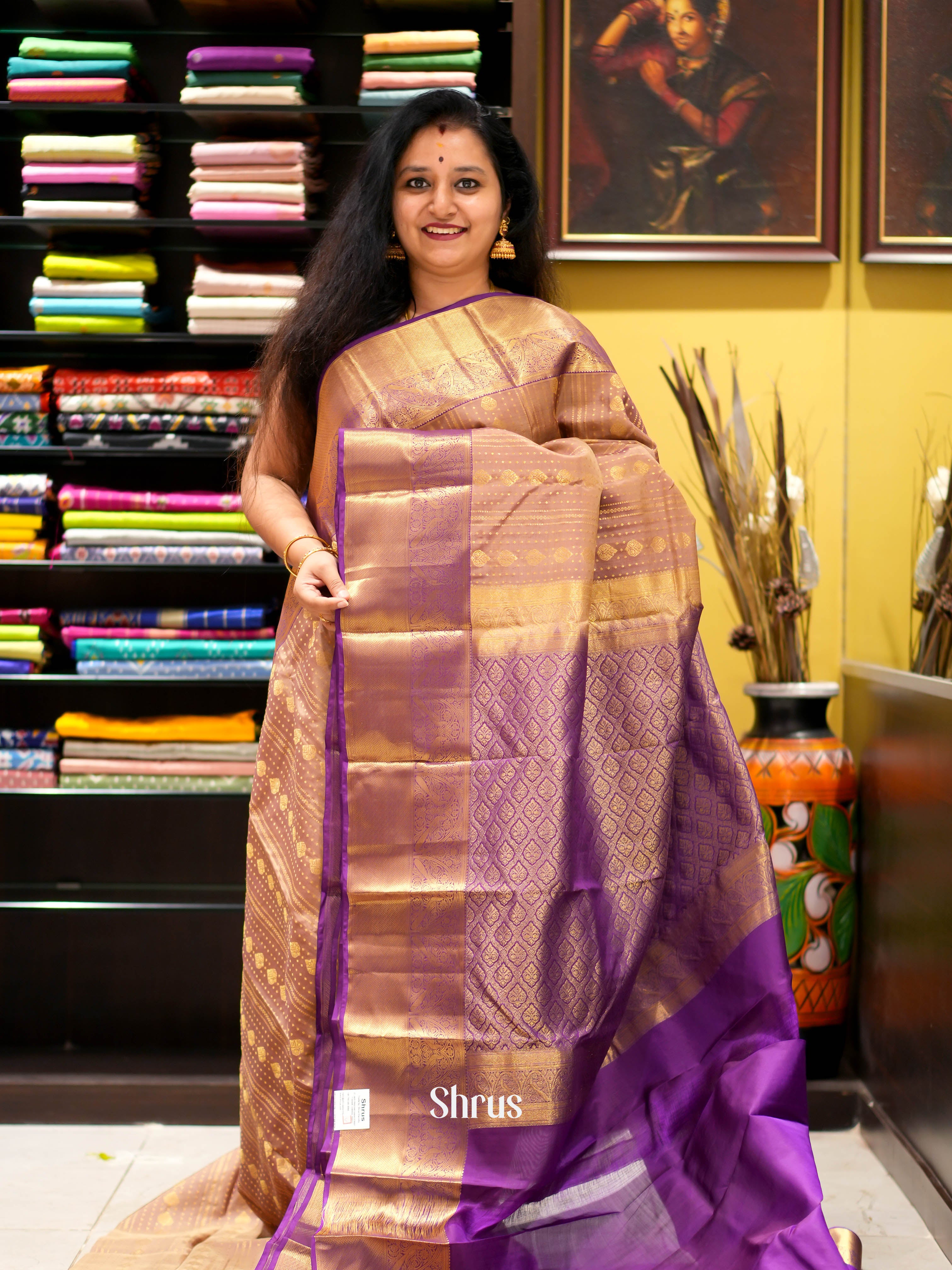 CGS18186 - Kanchipuram halfpure Saree