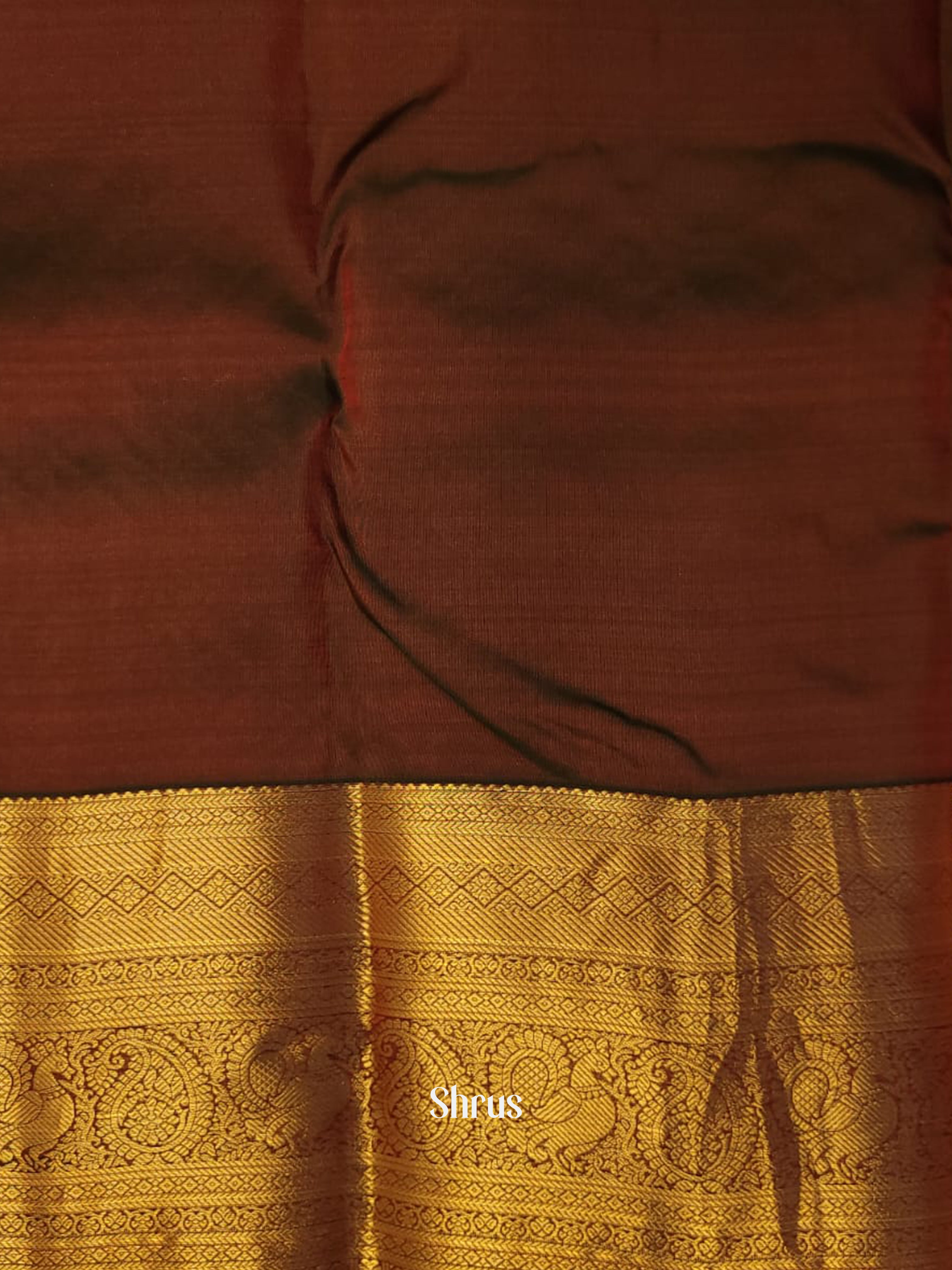 Red & Maroon - Kanchipuram-halfpure Saree