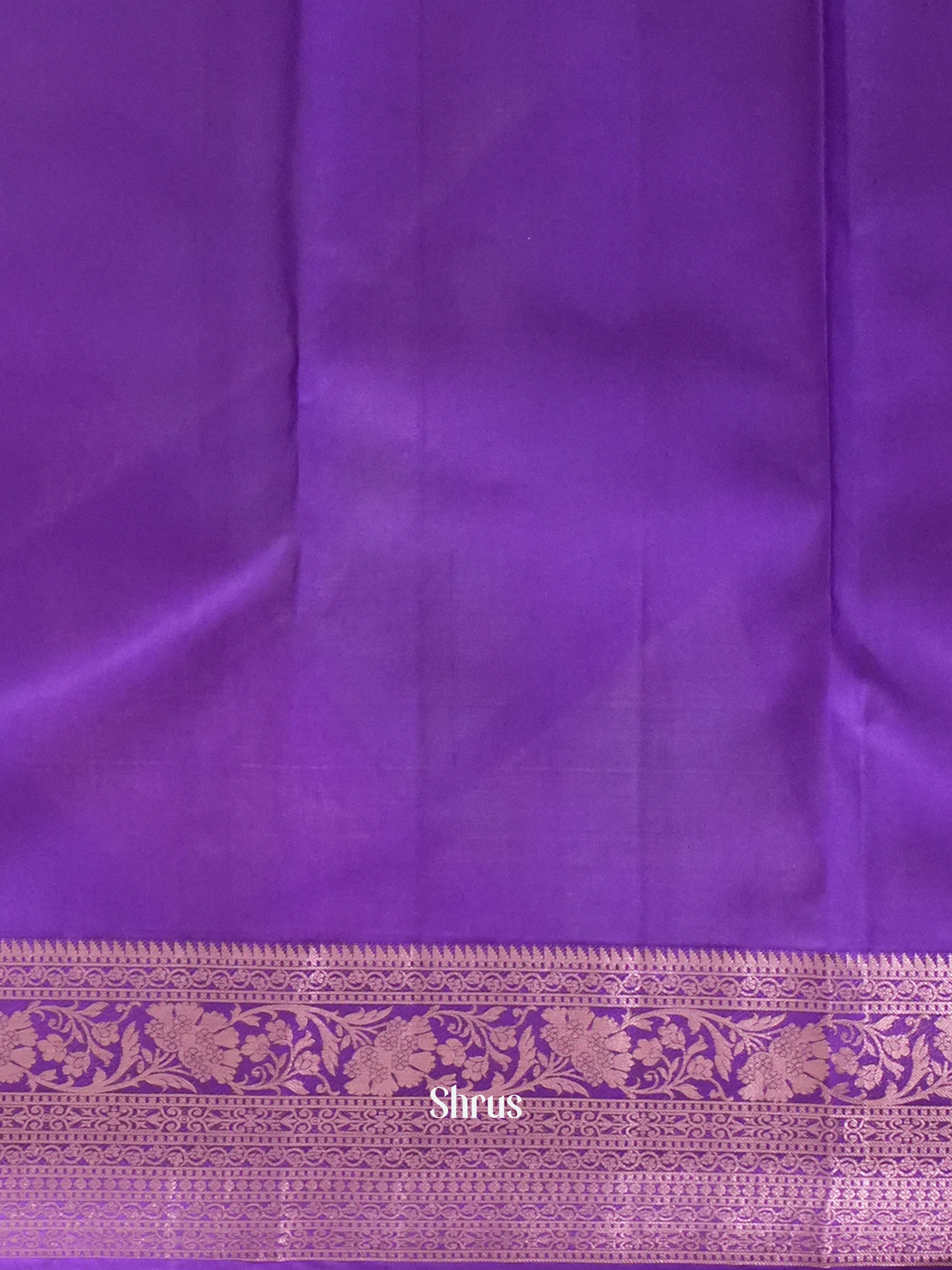 Silver & Violet - Kanchipuram silk