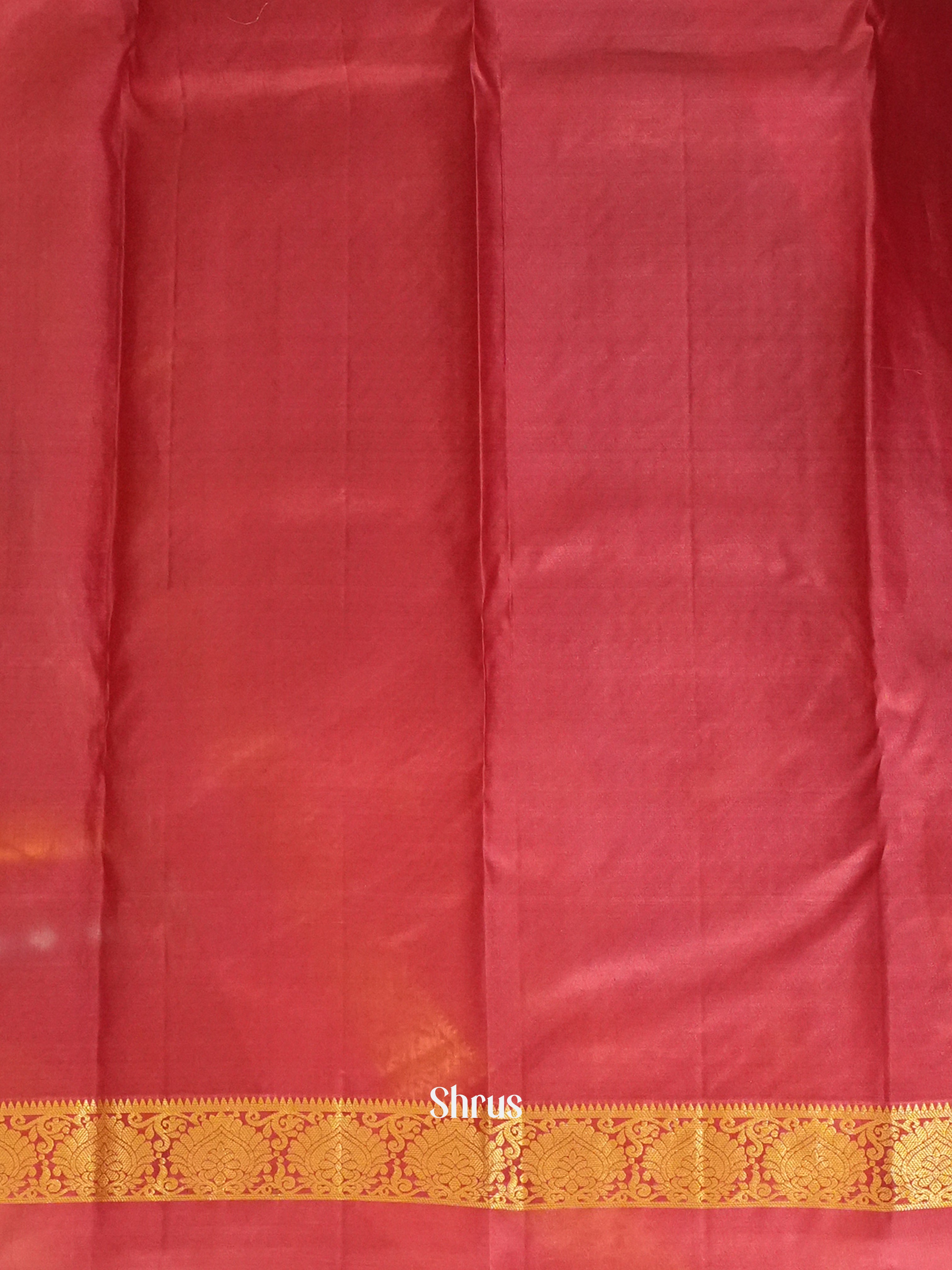 Red(Single Tone)  - Kanchipuram silk Saree