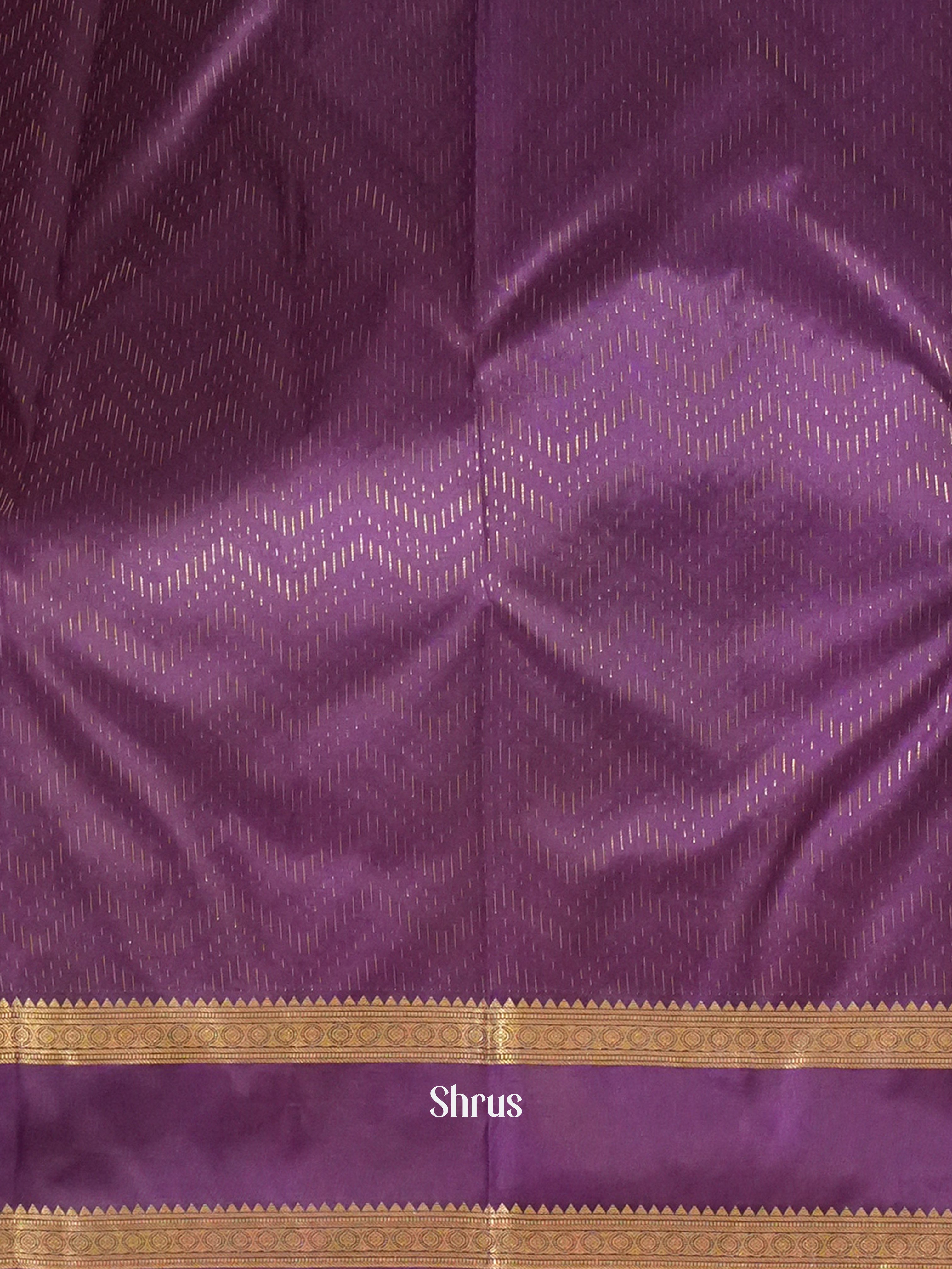 Brown & Purple - Kanchipuram silk Saree