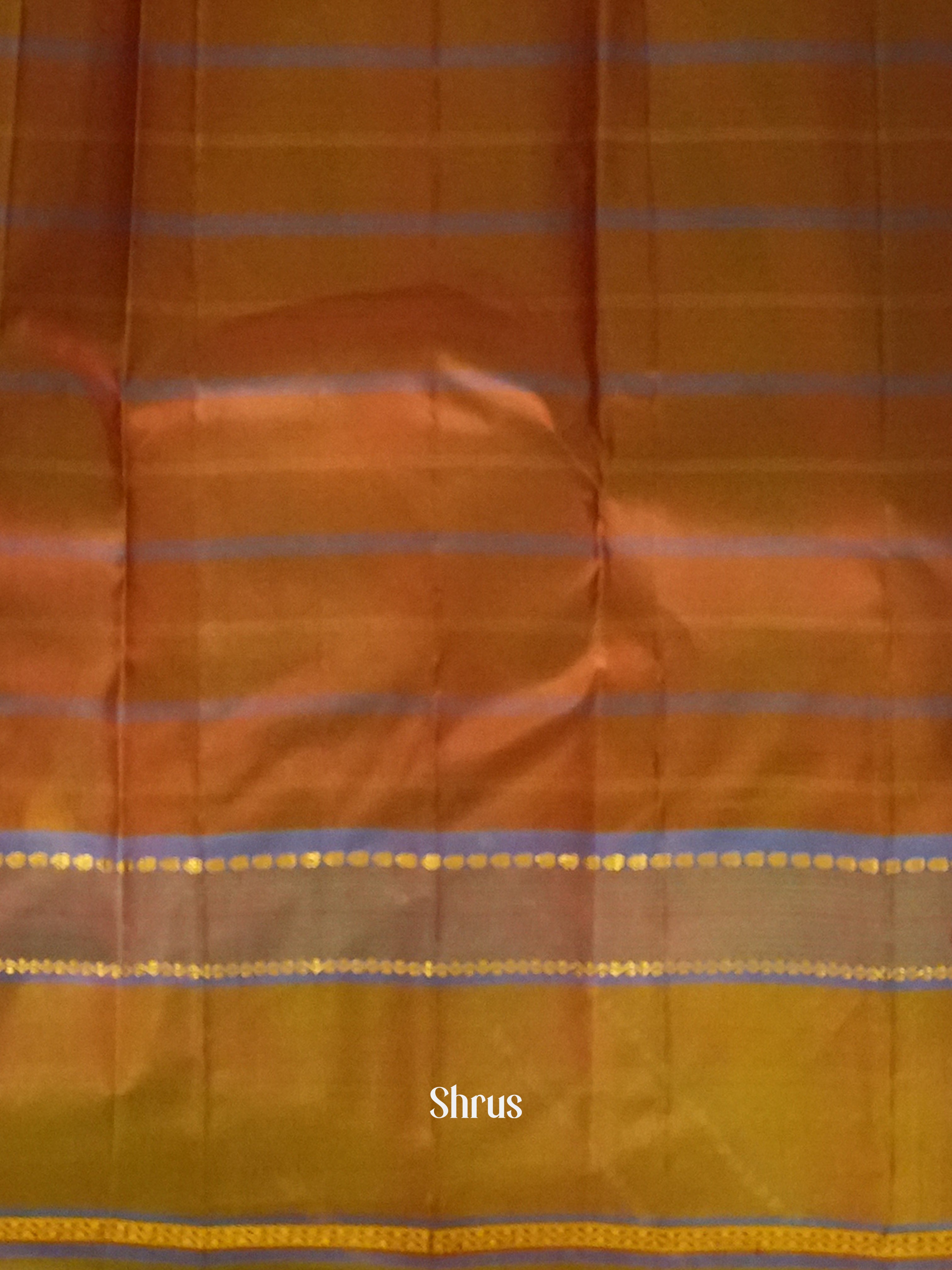 Orange & Green - Kanchipuram silk Saree