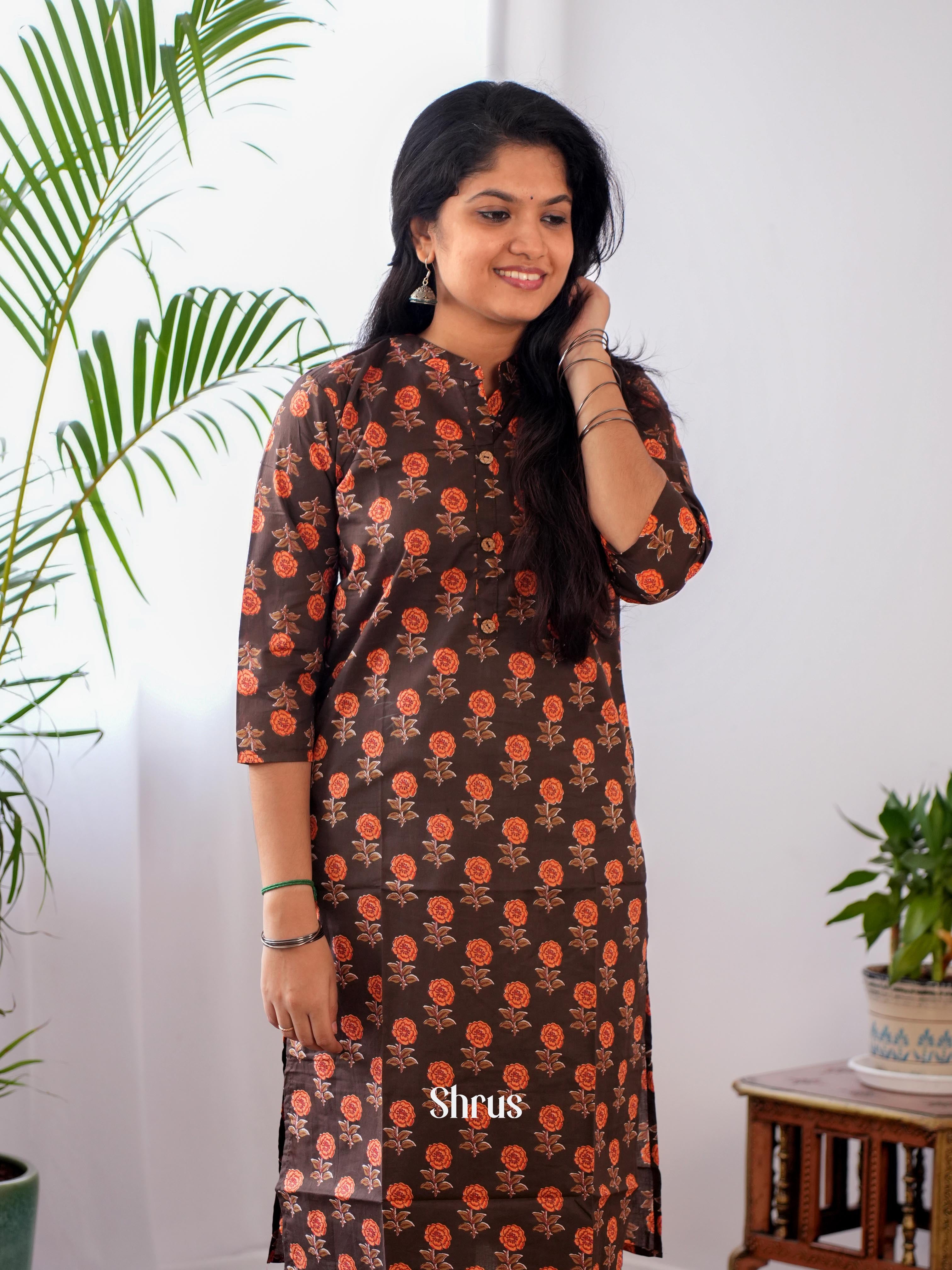 Brown - Readymade Kurti