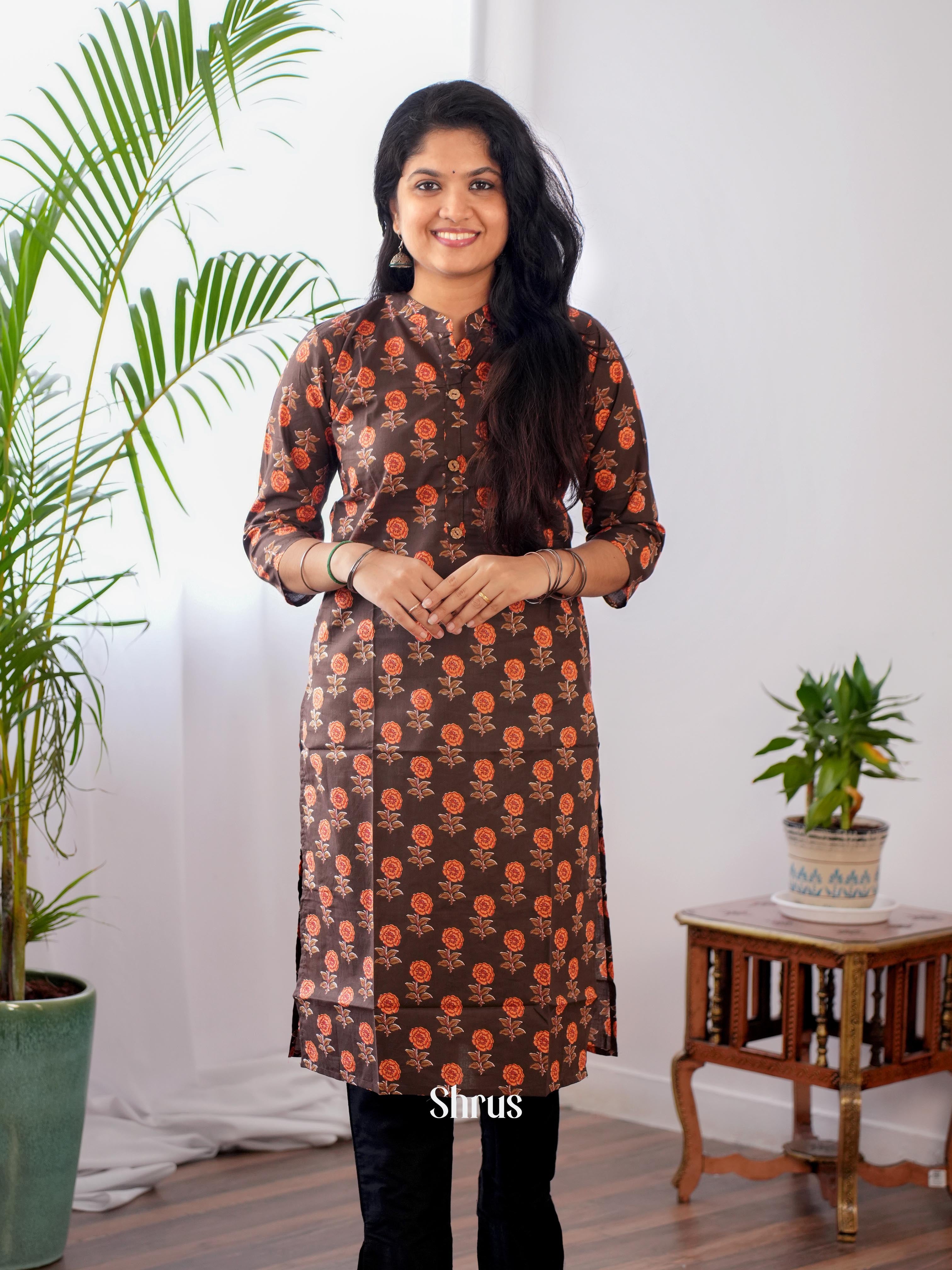 Brown - Readymade Kurti