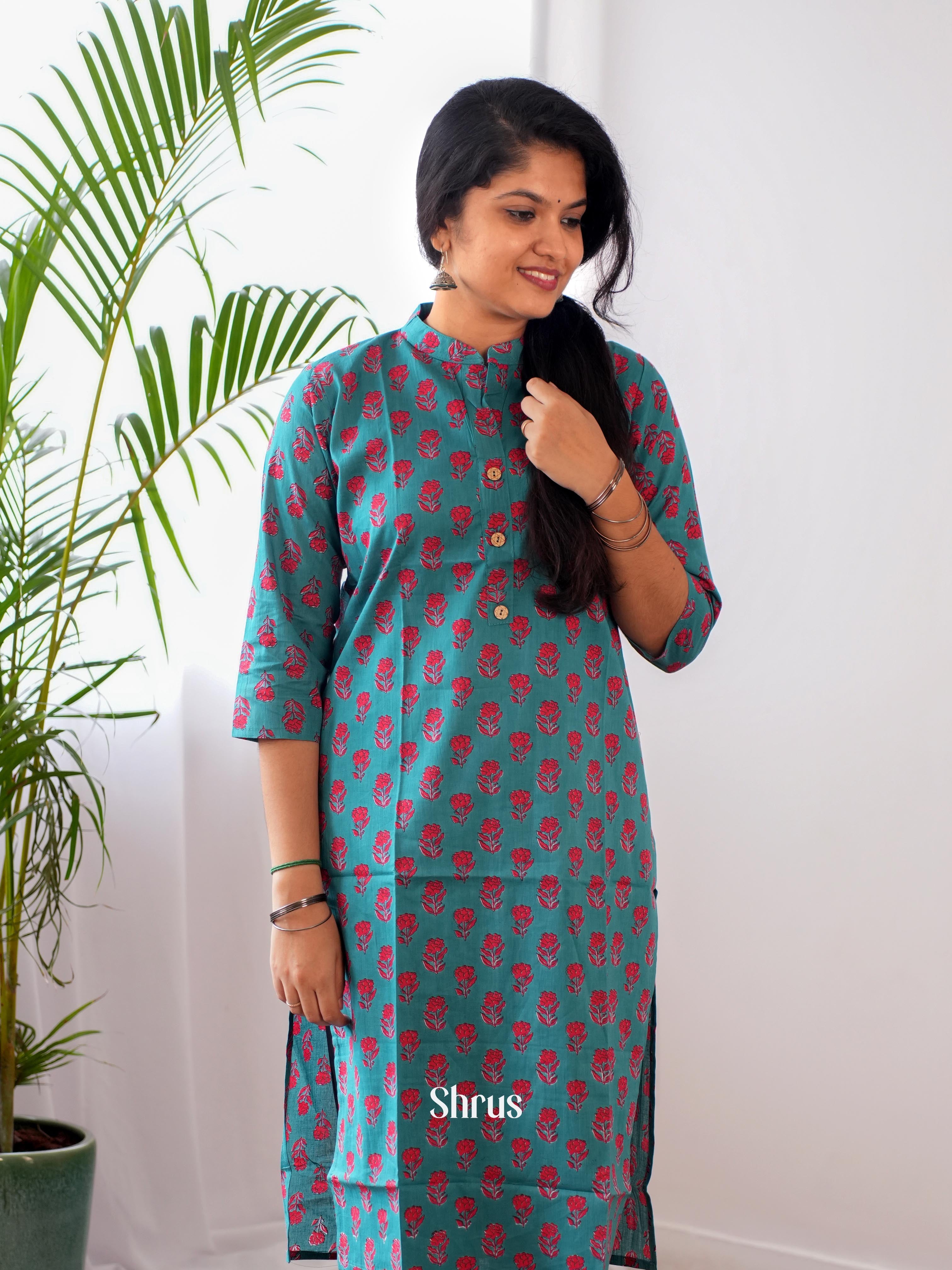 Teal Blue - Readymade kurti