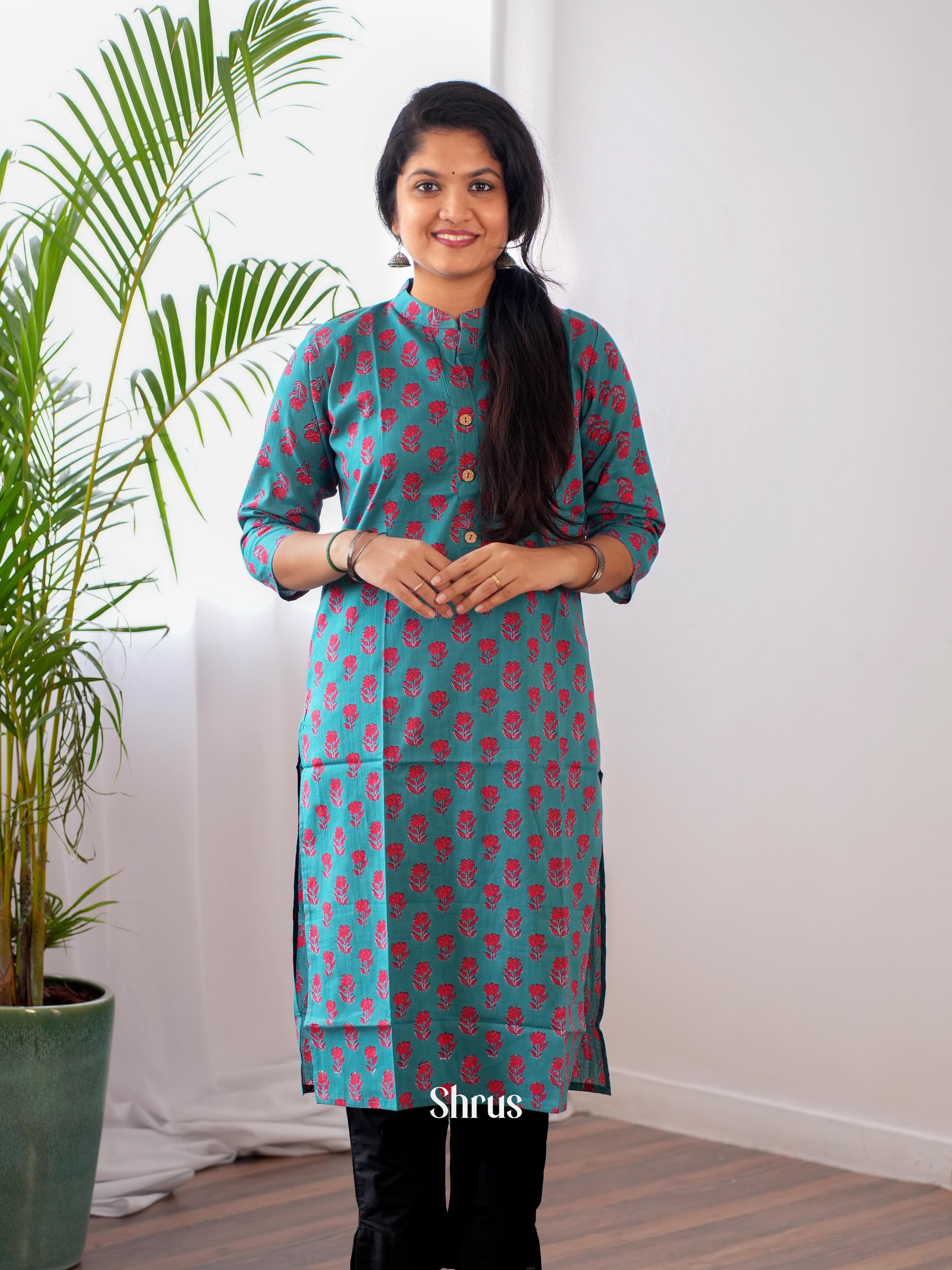 Teal Blue - Readymade kurti