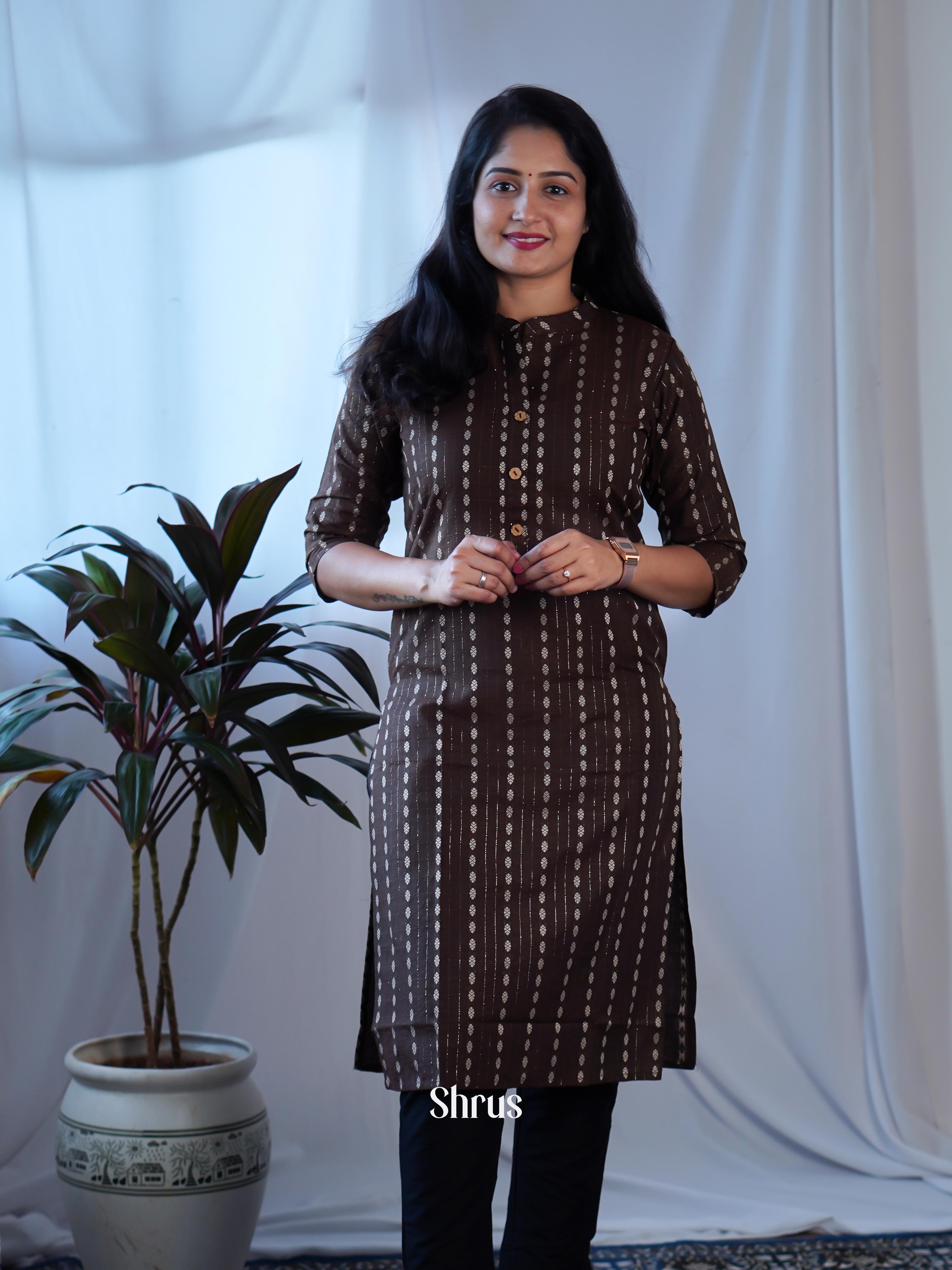 Brown - Readymade Kurti