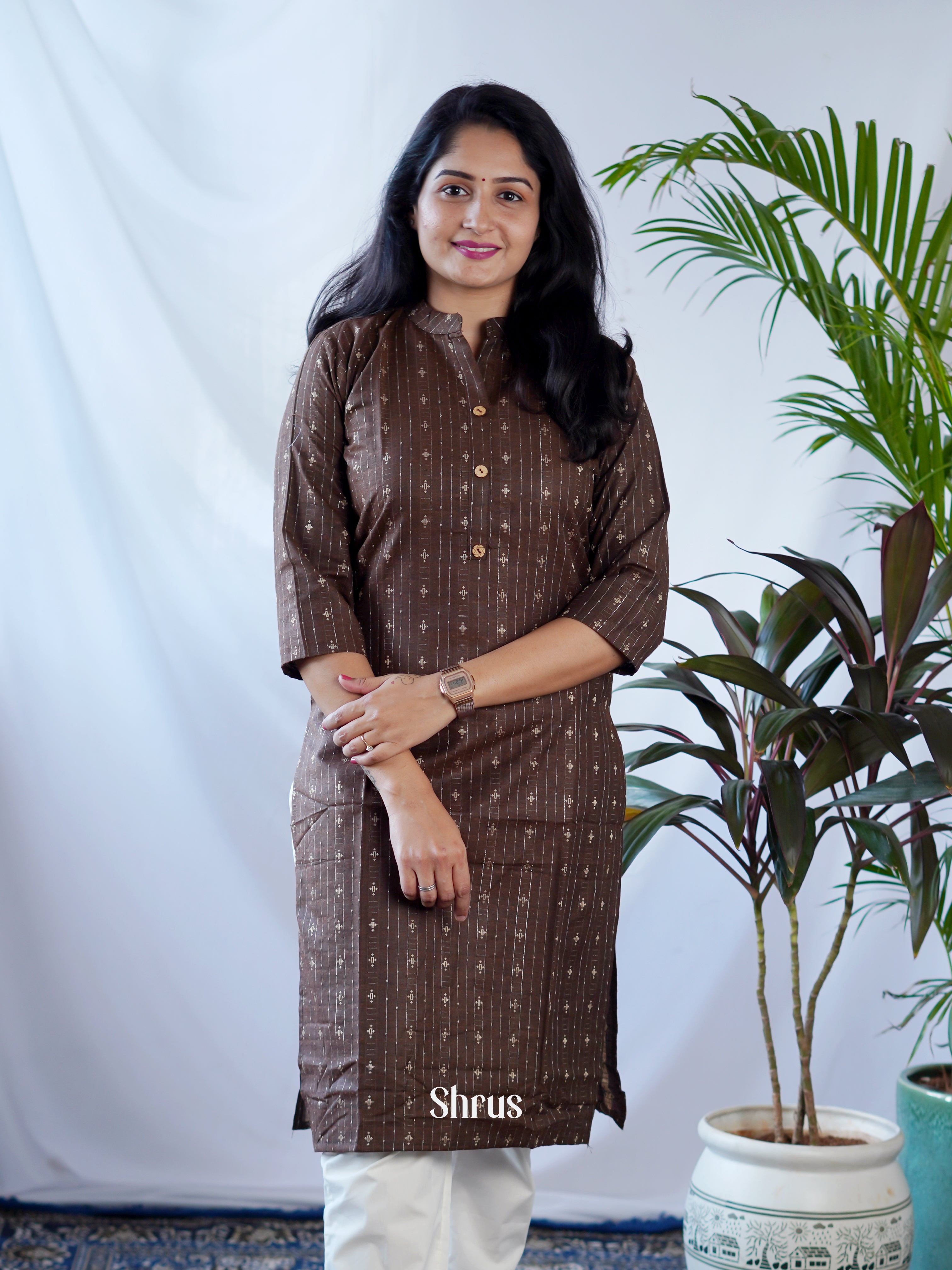 Brown - Readymade kurti