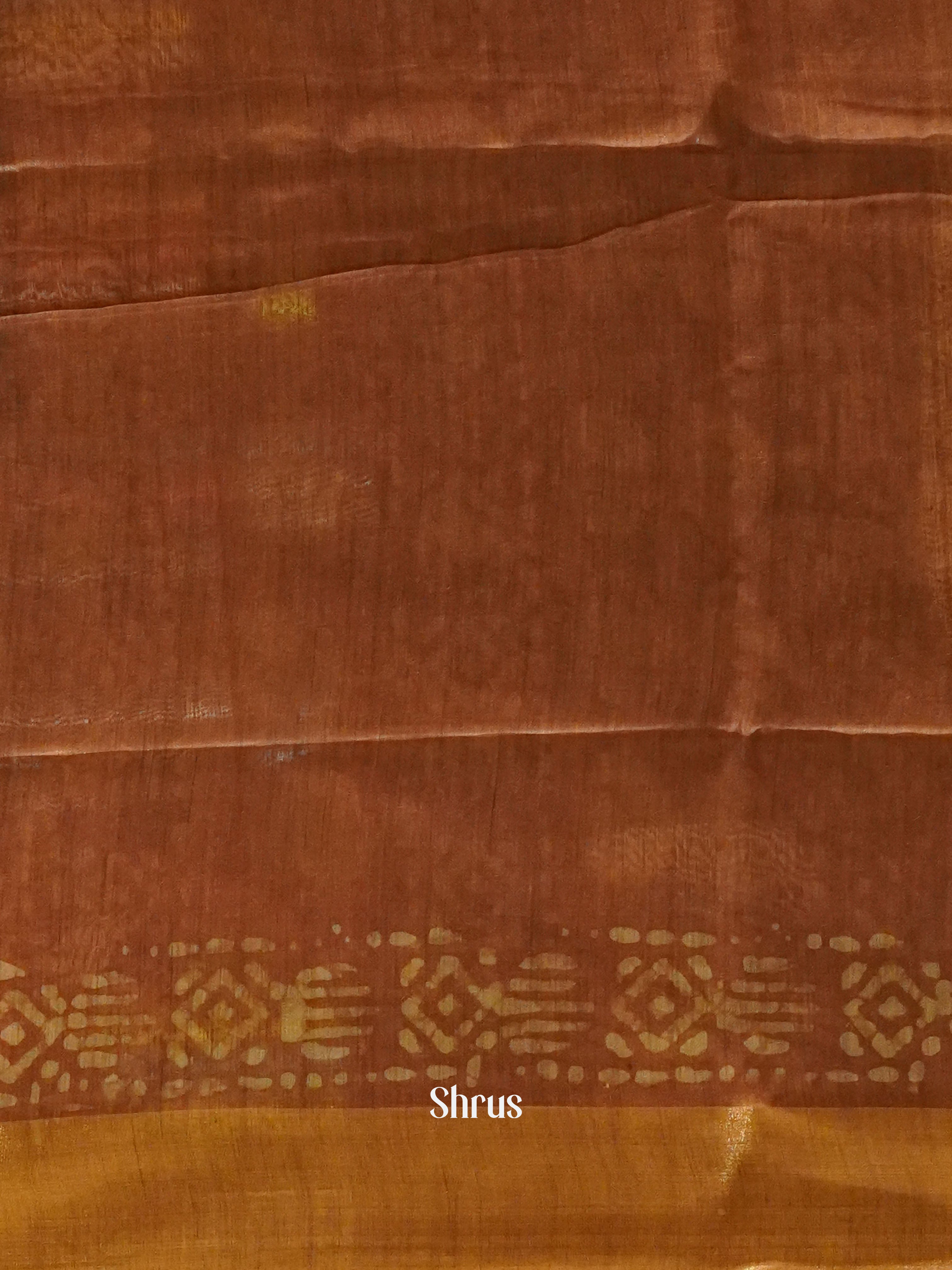 Dark Brown & Brown - Bhatik Saree