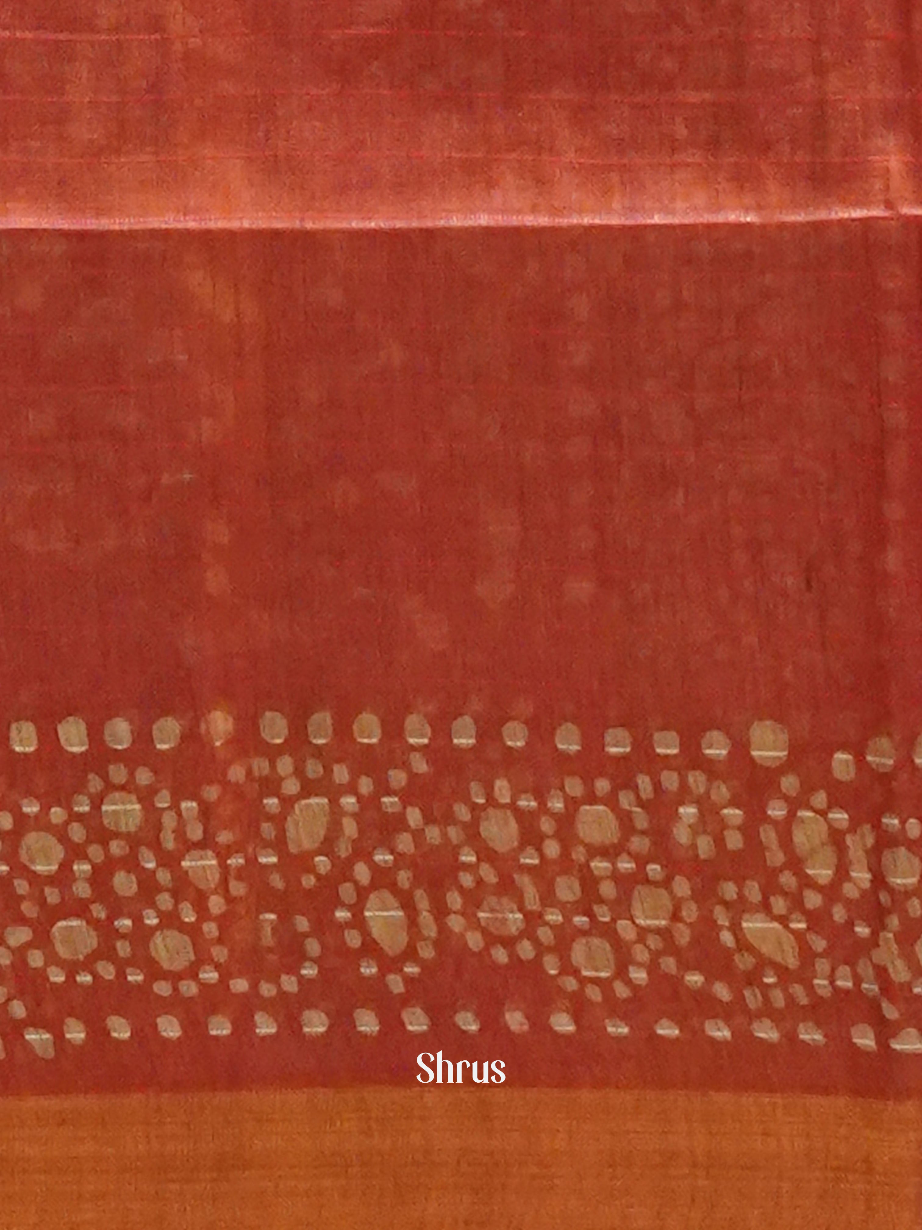 Blue & Red - Bhatik Saree