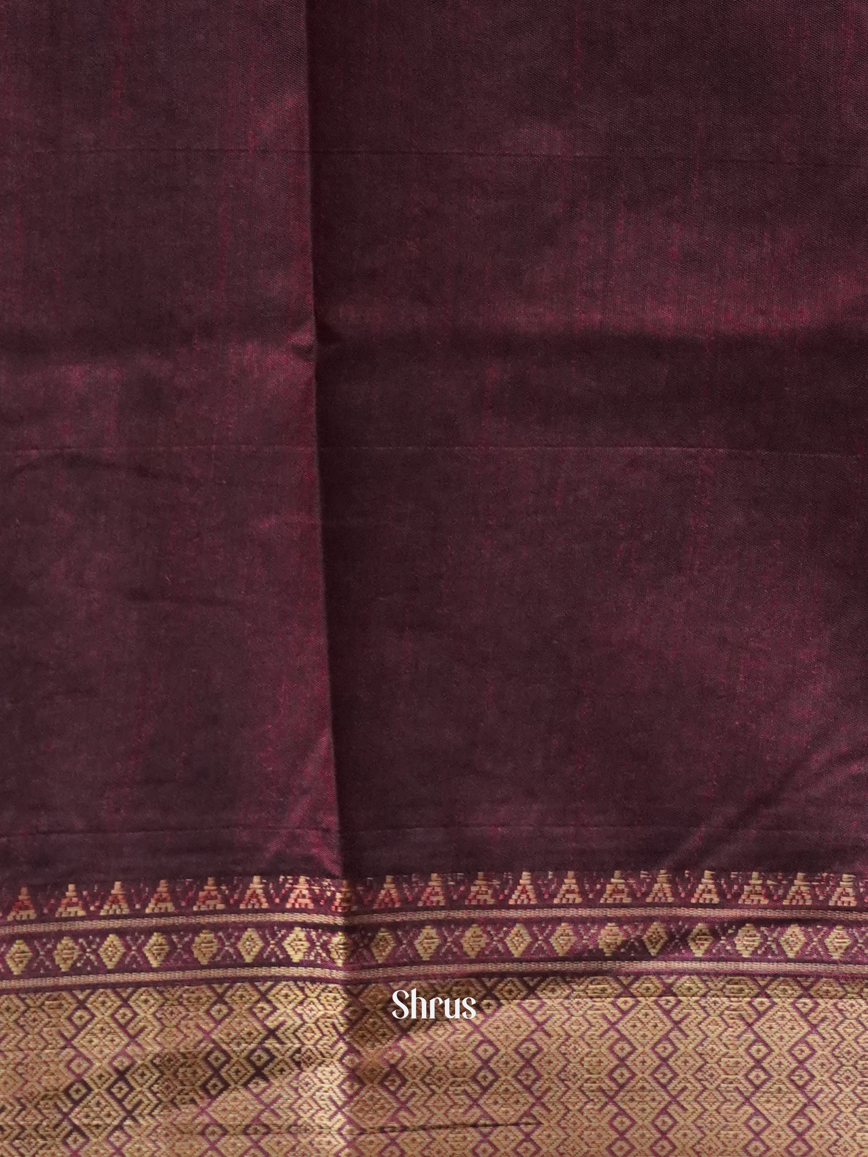 Black & Maroon - Semi Patola Saree